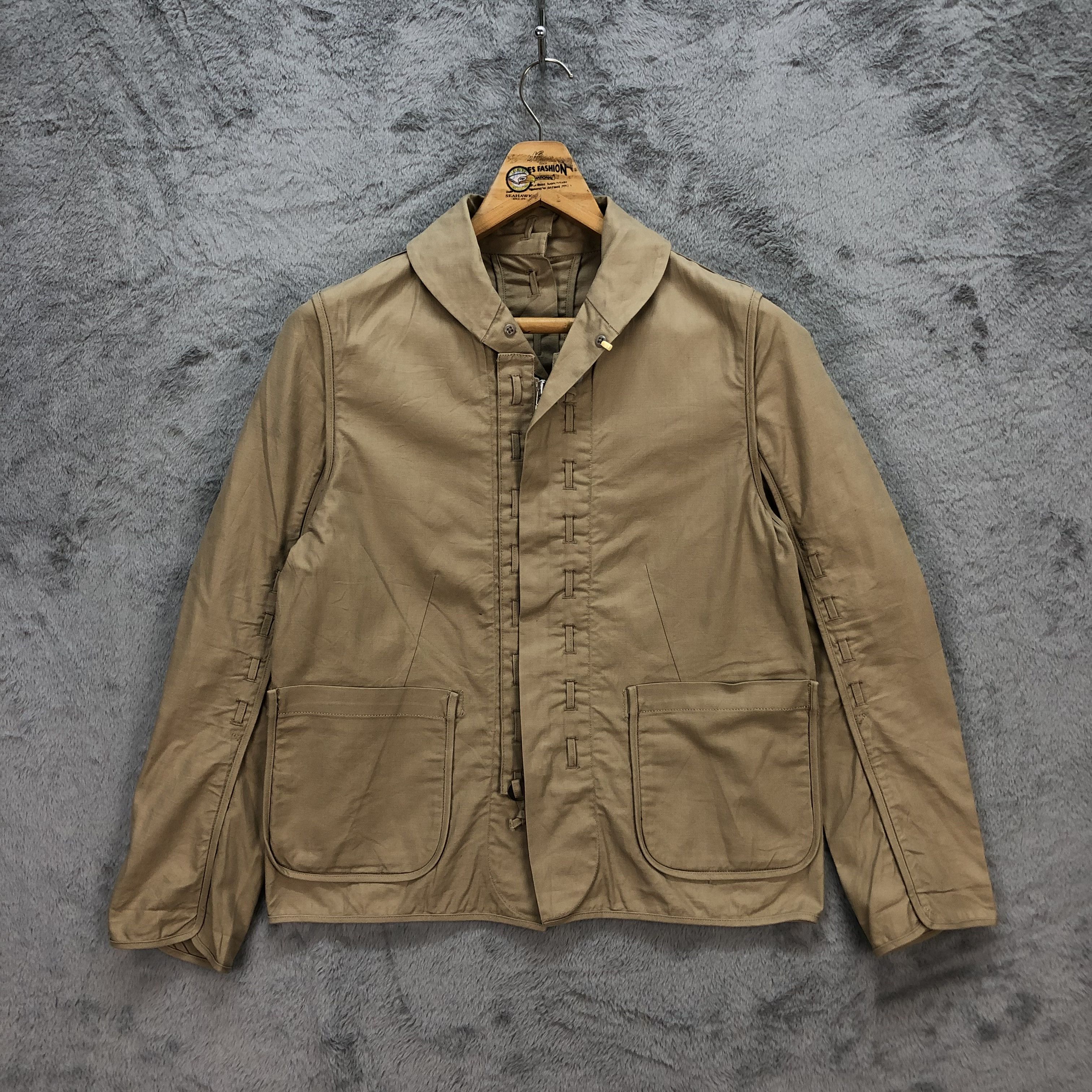 Japanese Brand JIPIJAPA NICE DESIGN ZIPPER BEIGI JACKET / COAT #5740-204 Size US S / EU 44-46 / 1 - 1 Thumbnail