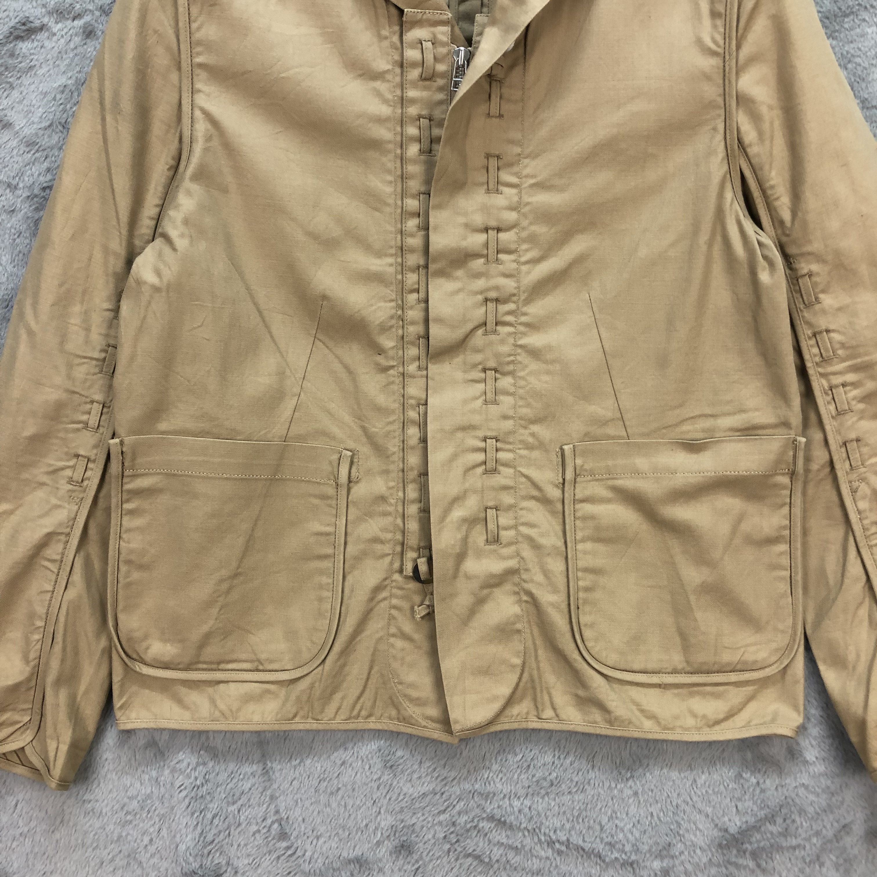 Japanese Brand JIPIJAPA NICE DESIGN ZIPPER BEIGI JACKET / COAT #5740-204 Size US S / EU 44-46 / 1 - 4 Thumbnail