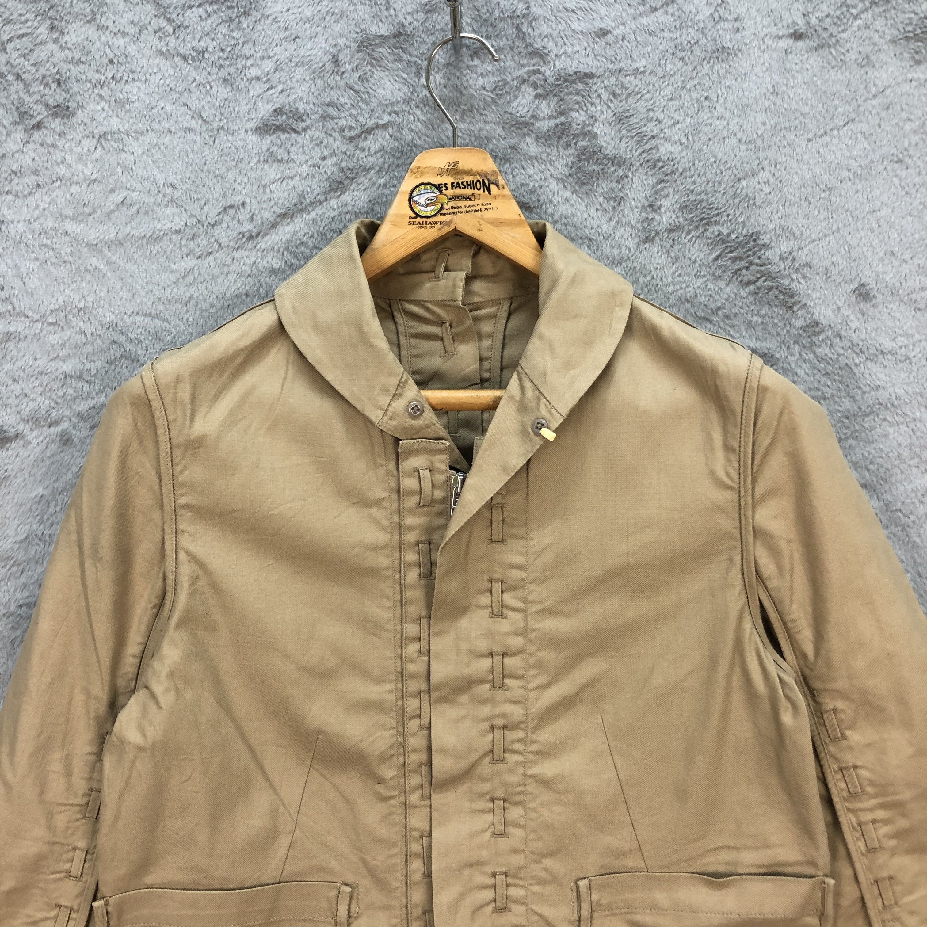 Japanese Brand JIPIJAPA NICE DESIGN ZIPPER BEIGI JACKET / COAT #5740-204 Size US S / EU 44-46 / 1 - 2 Thumbnail