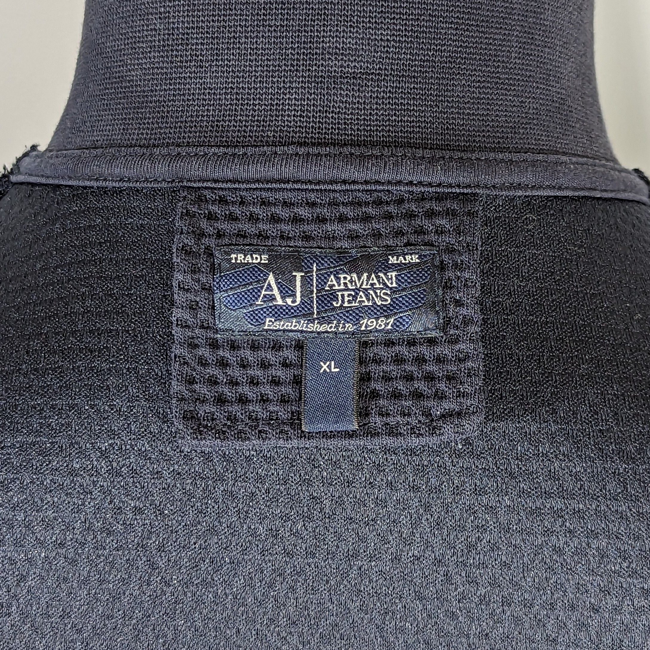 Armani Armani Jeans Men's Zip Knitted Sweater XL Navy Luxury Brand Size US XL / EU 56 / 4 - 12 Thumbnail