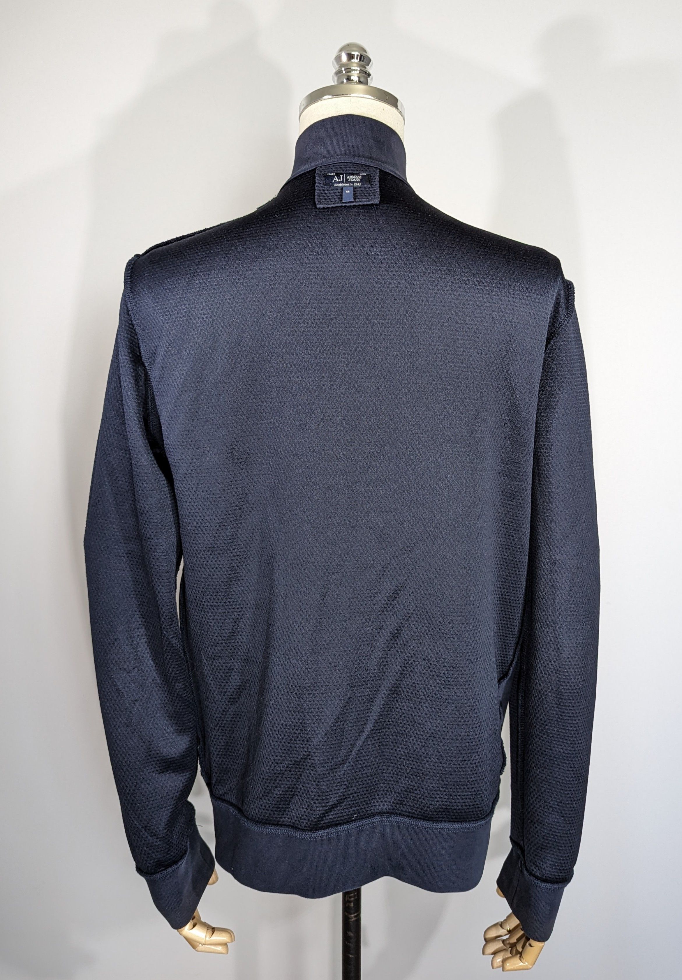 Armani Armani Jeans Men's Zip Knitted Sweater XL Navy Luxury Brand Size US XL / EU 56 / 4 - 11 Thumbnail