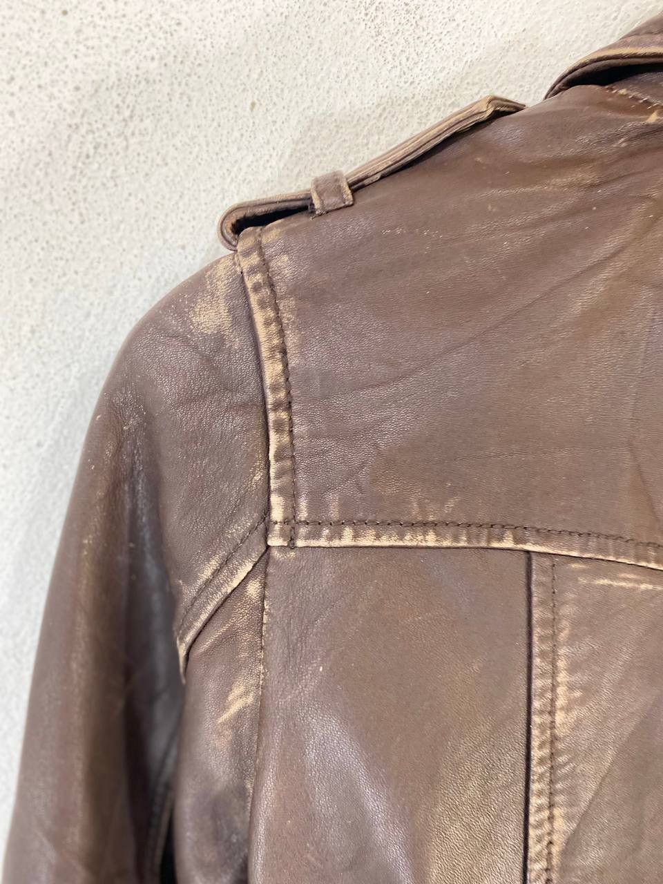 Old Navy Old Navy Full Leather Double Collar Jacket Nice Design Size US XS / EU 42 / 0 - 10 Thumbnail