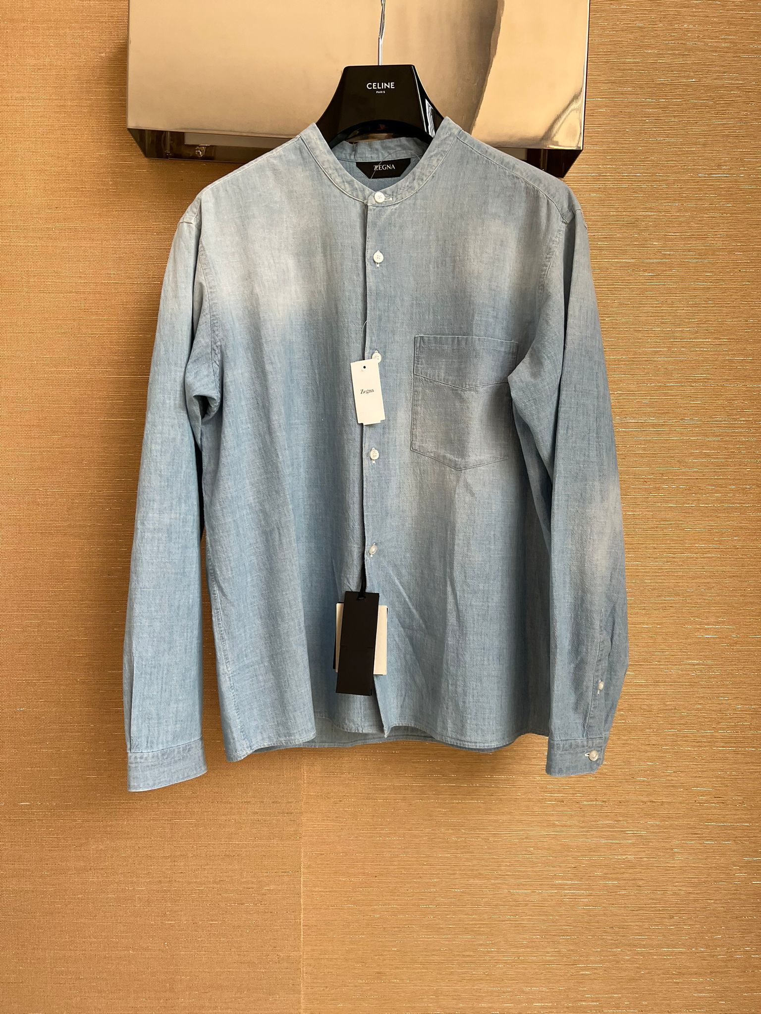Ermenegildo Zegna × Z Zegna Denim Button Up Shirt in Light Blue Color Size US M / EU 48-50 / 2 - 5 Thumbnail