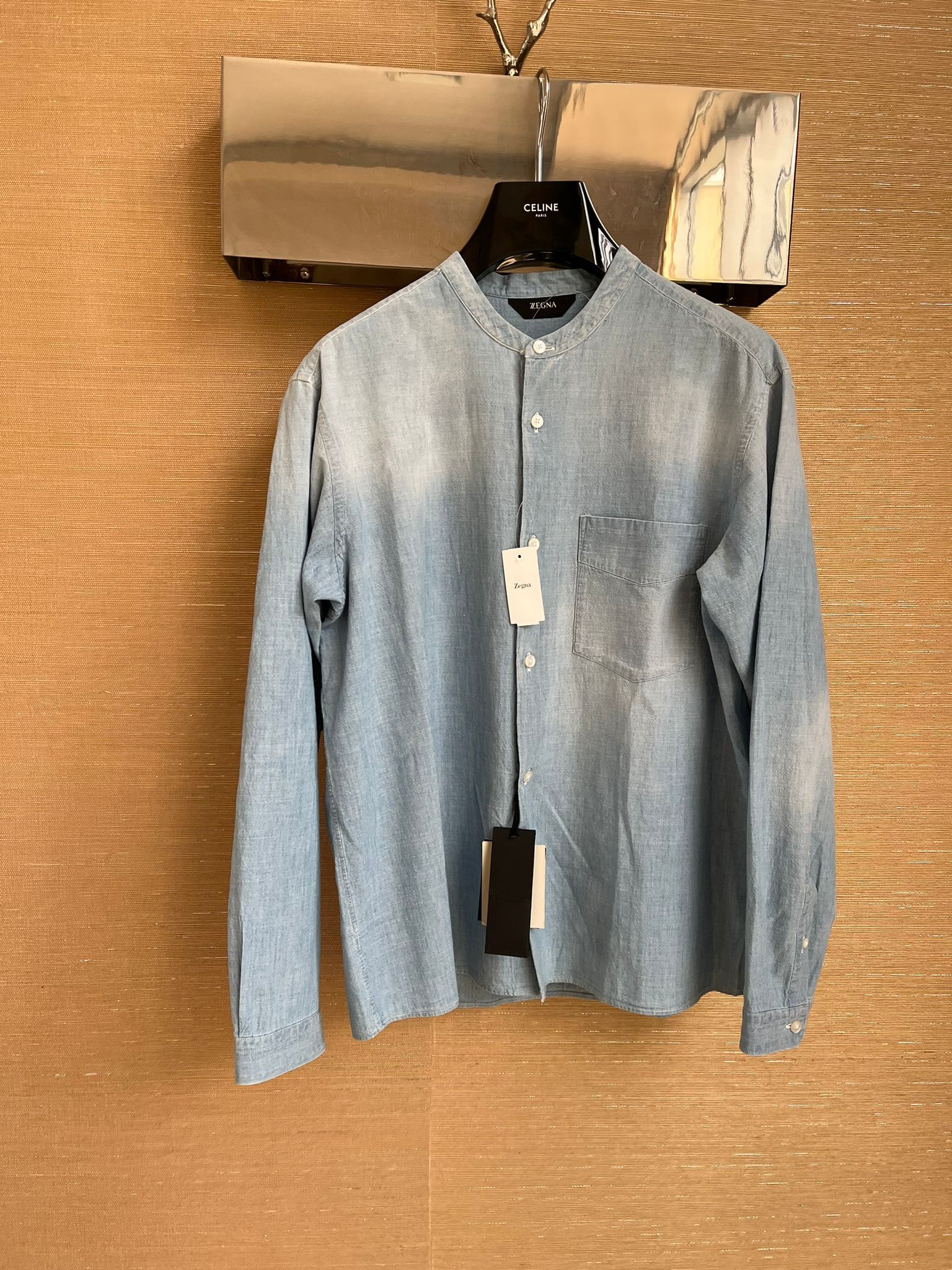 Ermenegildo Zegna × Z Zegna Denim Button Up Shirt in Light Blue Color Size US M / EU 48-50 / 2 - 9 Thumbnail