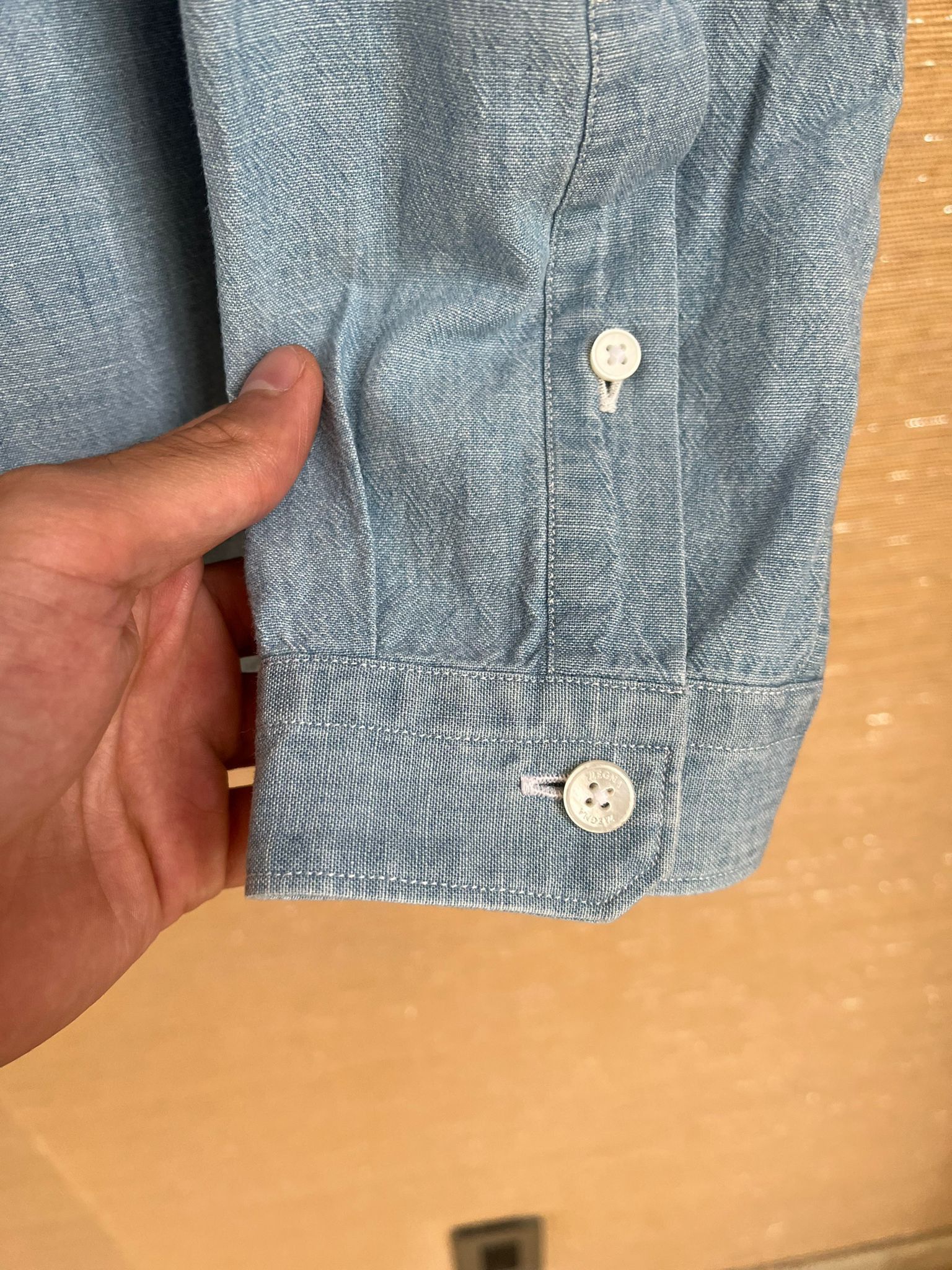 Ermenegildo Zegna × Z Zegna Denim Button Up Shirt in Light Blue Color Size US M / EU 48-50 / 2 - 6 Thumbnail