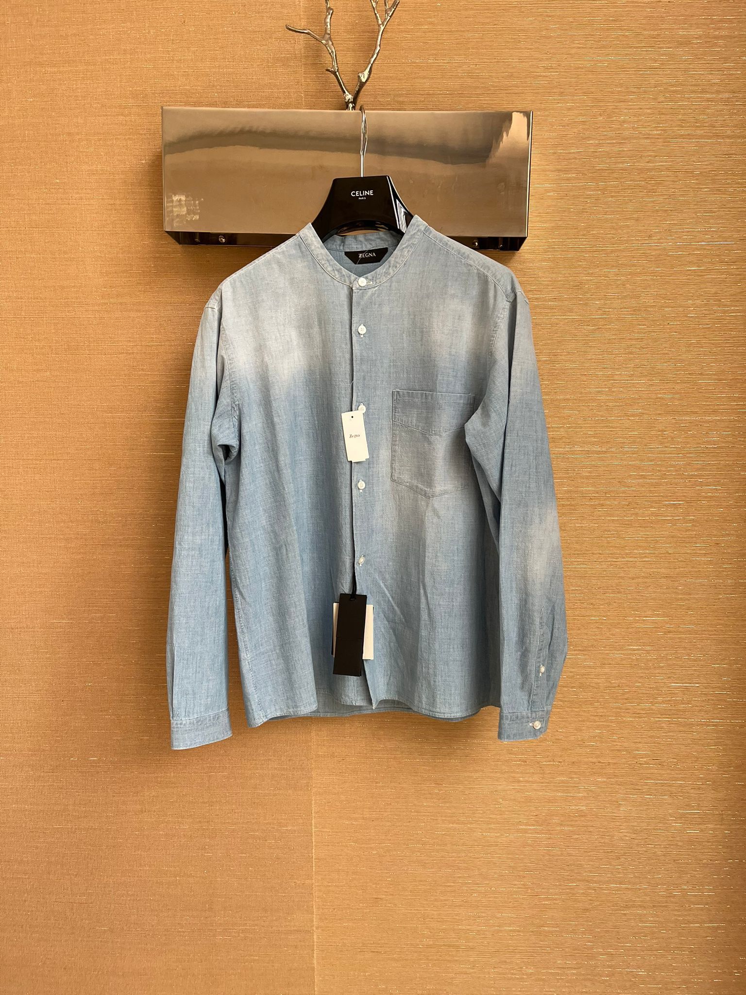 Ermenegildo Zegna × Z Zegna Denim Button Up Shirt in Light Blue Color Size US M / EU 48-50 / 2 - 1 Thumbnail