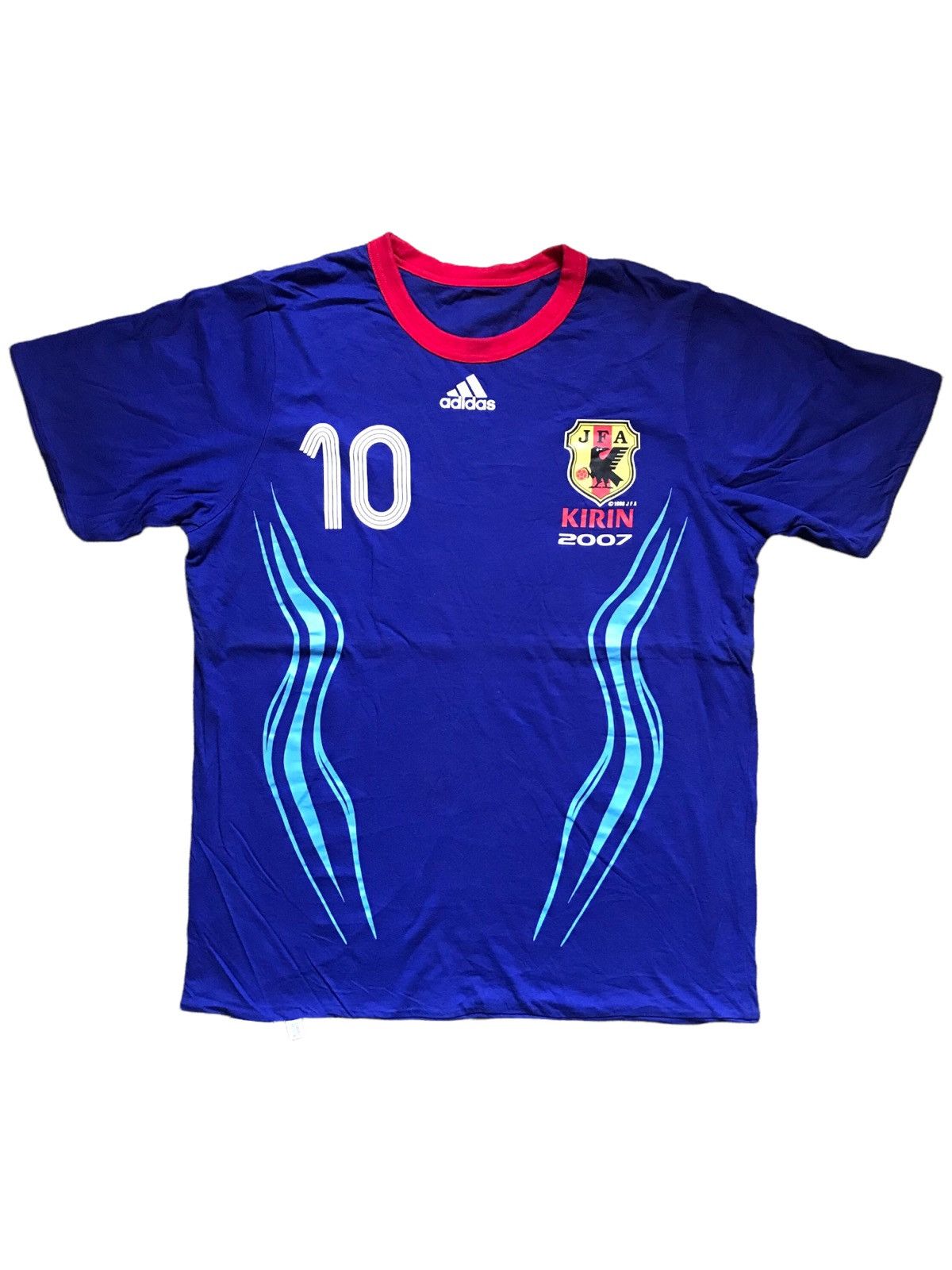Adidas × Japanese Brand × Vintage VINTAGE 2007 REVERSIBLE JFA T-SHIRT NO 10 BY ADIDAS / KIRIN Size US L / EU 52-54 / 3 - 1 Thumbnail