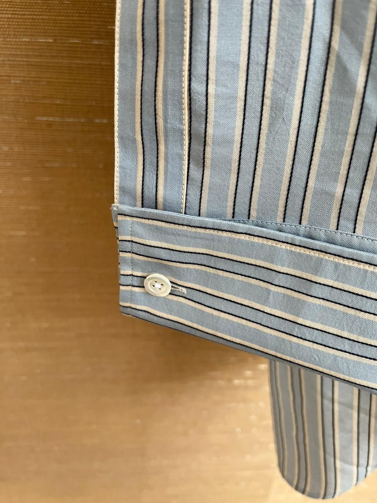 Maison Margiela Long Stripe Button up Shirt in Light Blue Color Size US L / EU 52-54 / 3 - 10 Thumbnail