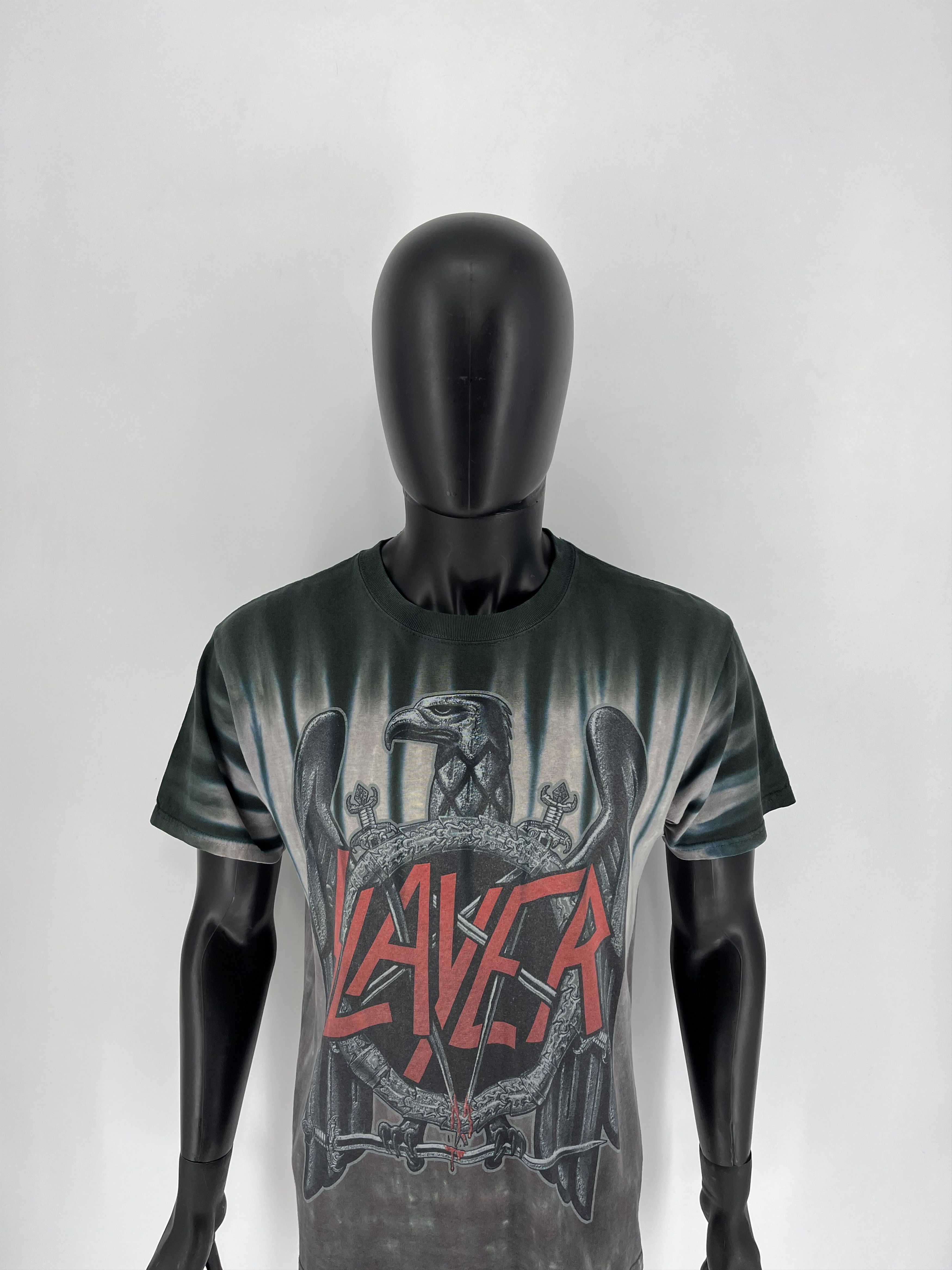 Band Tees × Slayer × Vintage Vintage Slayer 90s Tie Die t-shirt Rock Shirt Black S Size US M / EU 48-50 / 2 - 1 Thumbnail