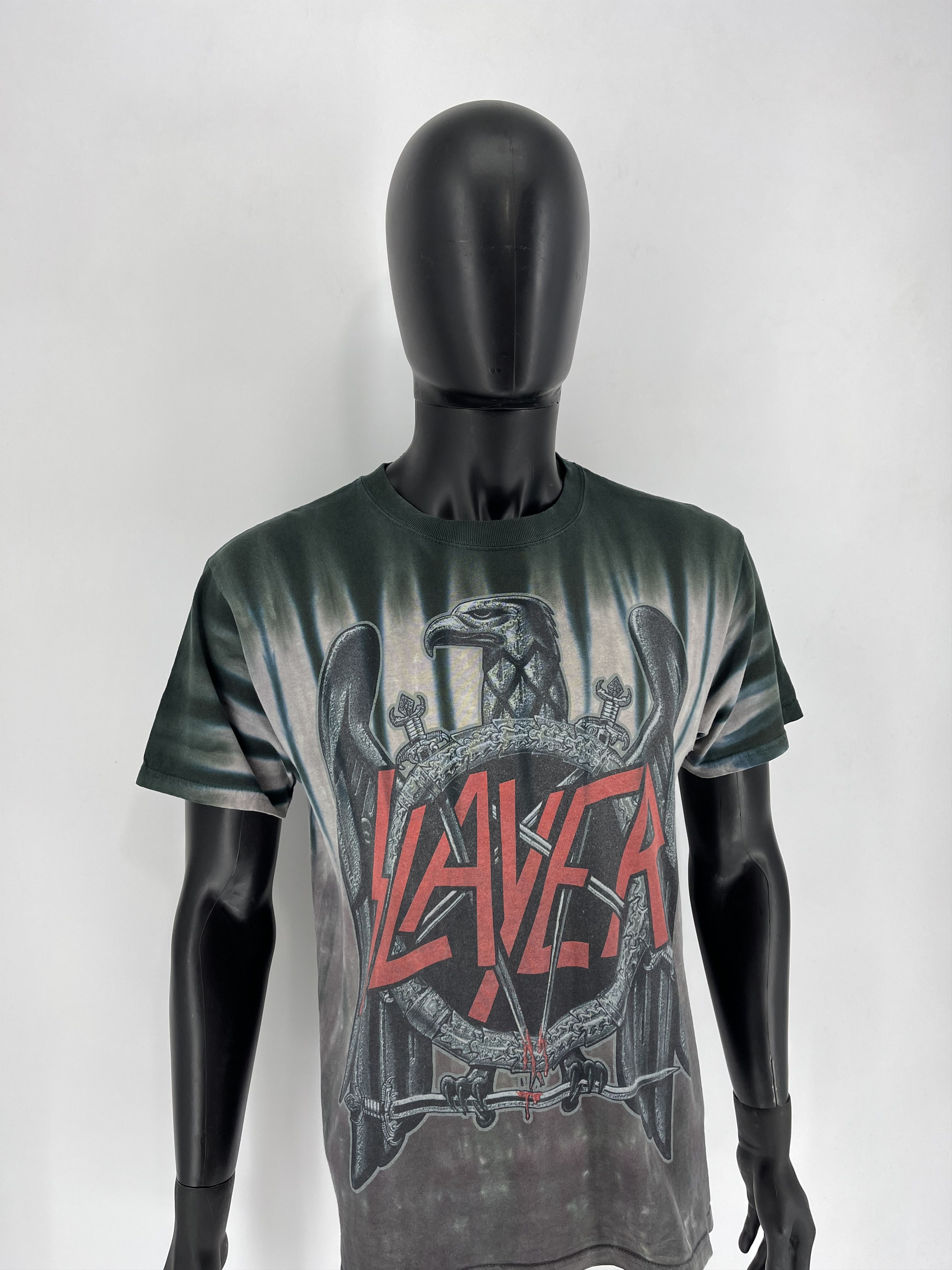 Band Tees × Slayer × Vintage Vintage Slayer 90s Tie Die t-shirt Rock Shirt Black S Size US M / EU 48-50 / 2 - 5 Thumbnail