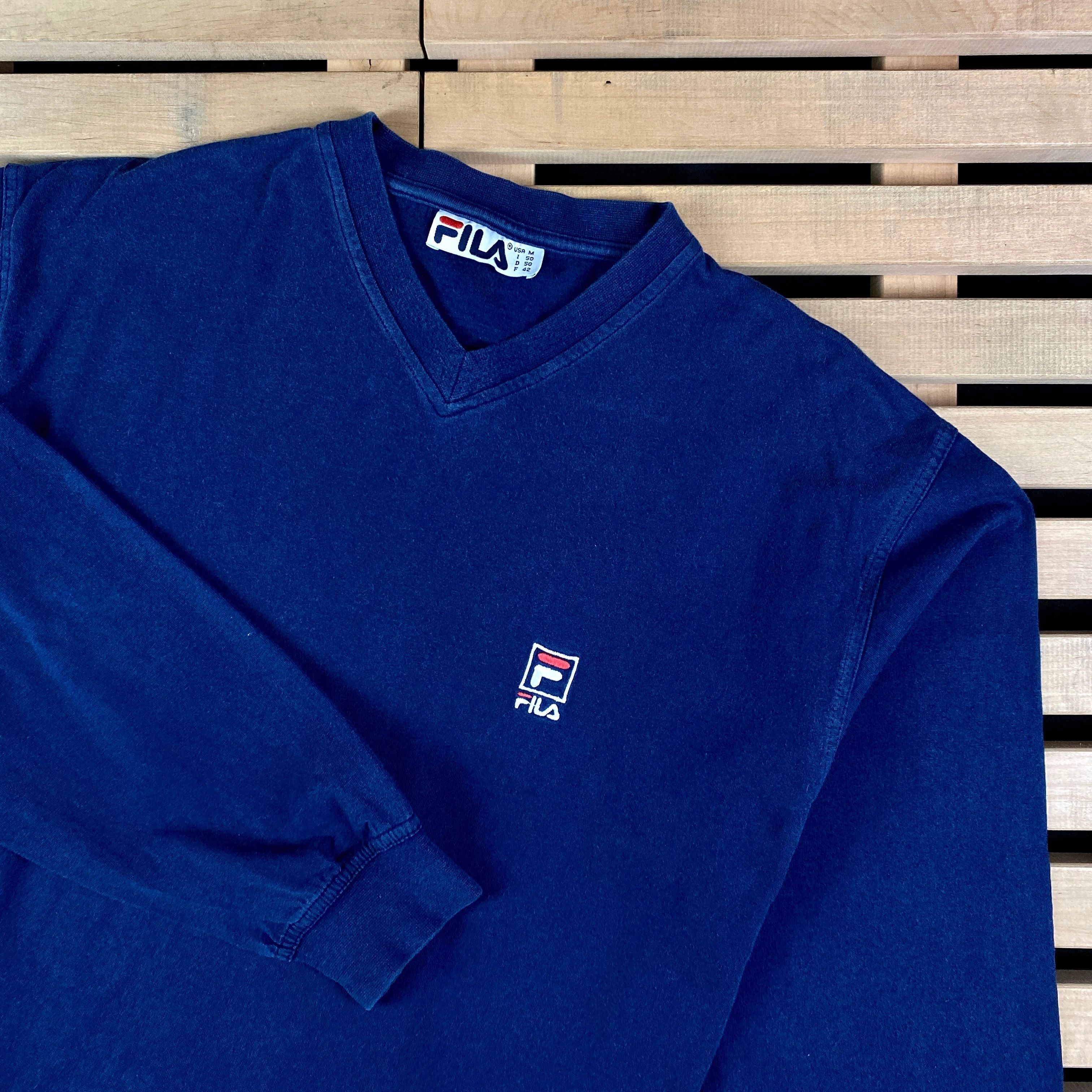 Fila × Vintage Mens Sweatshirt Long Sleeve Fila Vintage Size M Size US M / EU 48-50 / 2 - 2 Thumbnail