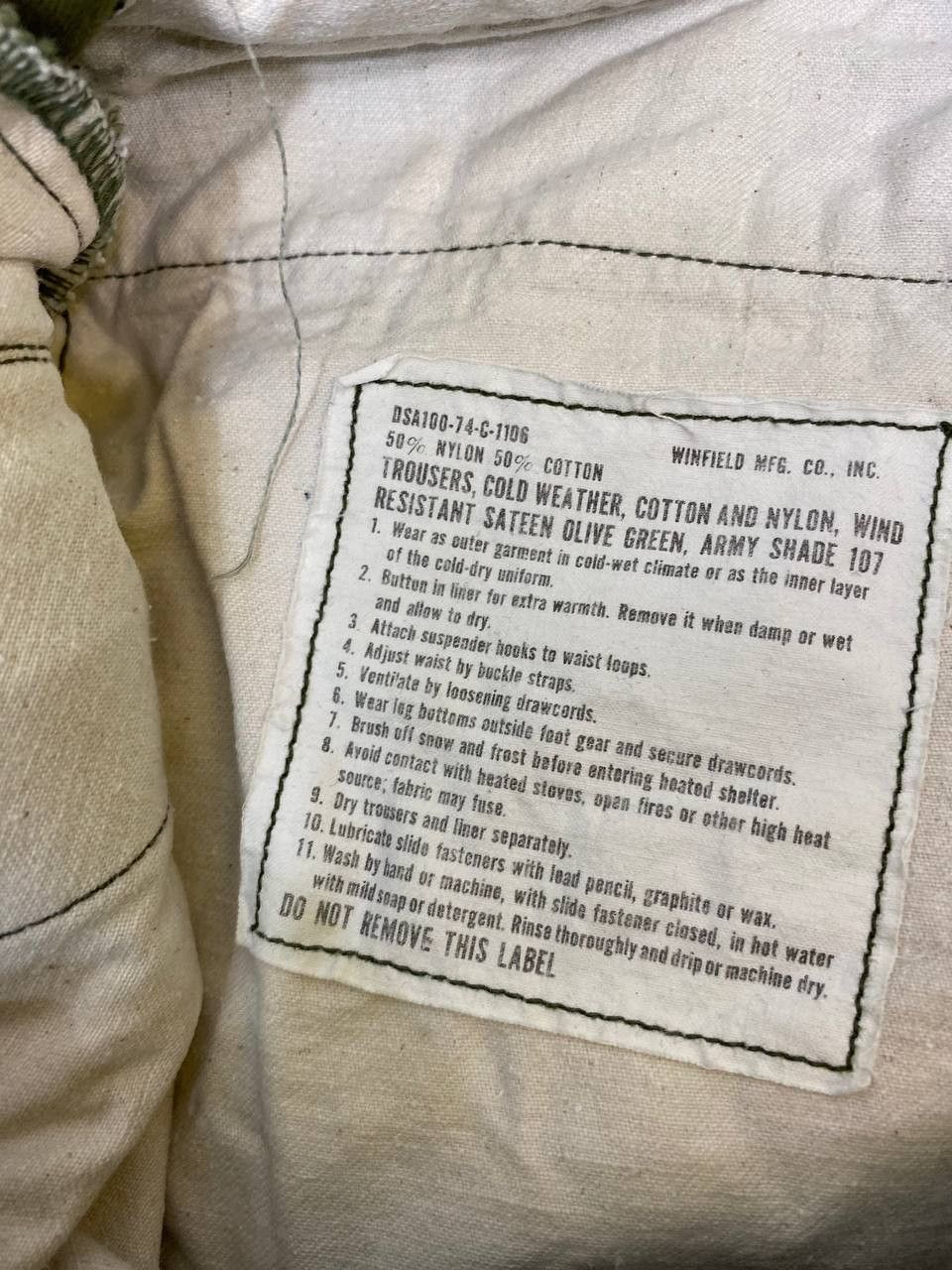 Vintage vintage us army sateen cold wheater pants serval zipper Size US 32 / EU 48 - 14 Thumbnail