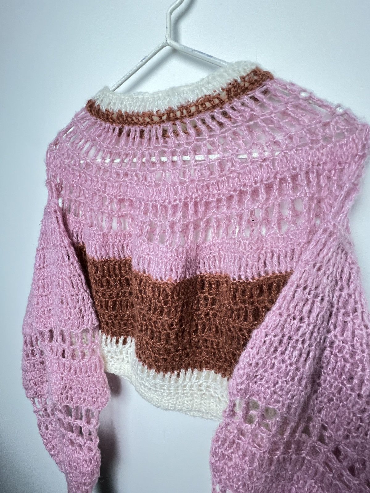 Japanese Brand vintage crochet handmade sweater Size US XS / EU 42 / 0 - 5 Thumbnail