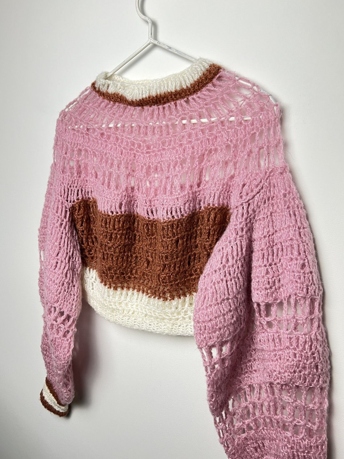 Japanese Brand vintage crochet handmade sweater Size US XS / EU 42 / 0 - 8 Thumbnail