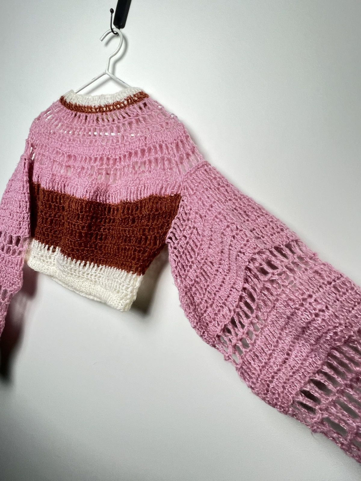 Japanese Brand vintage crochet handmade sweater Size US XS / EU 42 / 0 - 6 Thumbnail