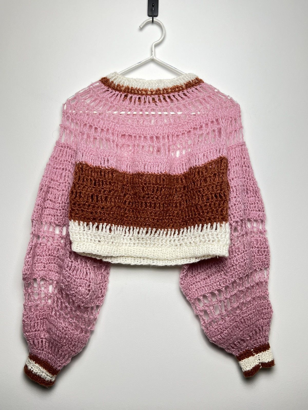 Japanese Brand vintage crochet handmade sweater Size US XS / EU 42 / 0 - 7 Thumbnail