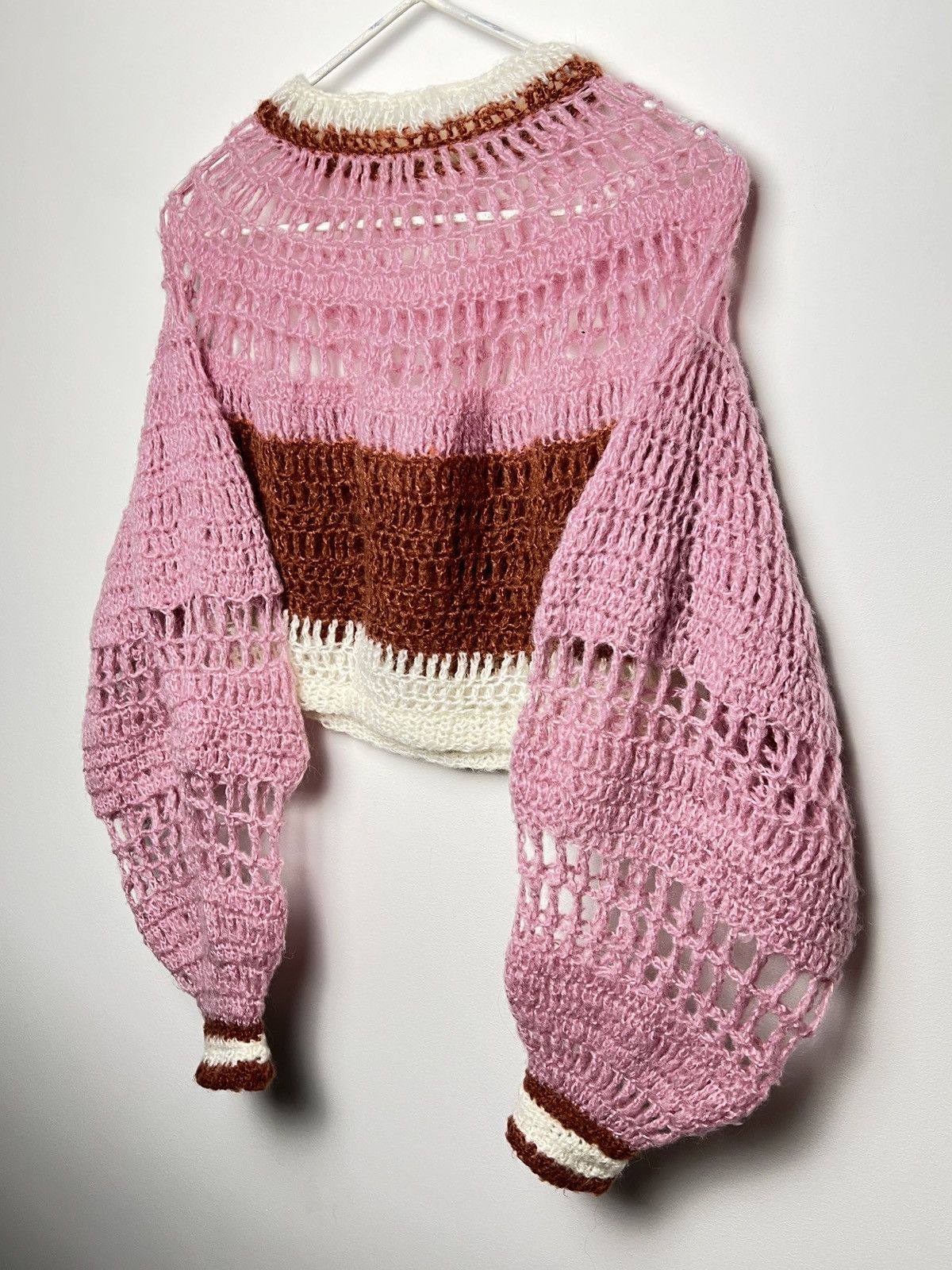 Japanese Brand vintage crochet handmade sweater Size US XS / EU 42 / 0 - 2 Thumbnail