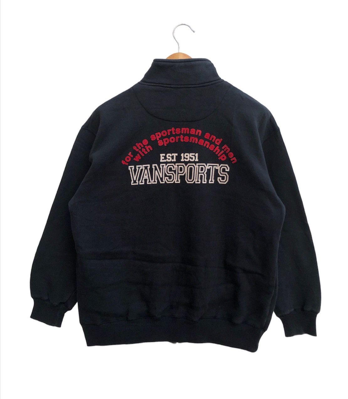 Japanese Brand VANSPORTS Turtle Neck Zipper Sweatshirt #0260-16 Size US L / EU 52-54 / 3 - 1 Thumbnail