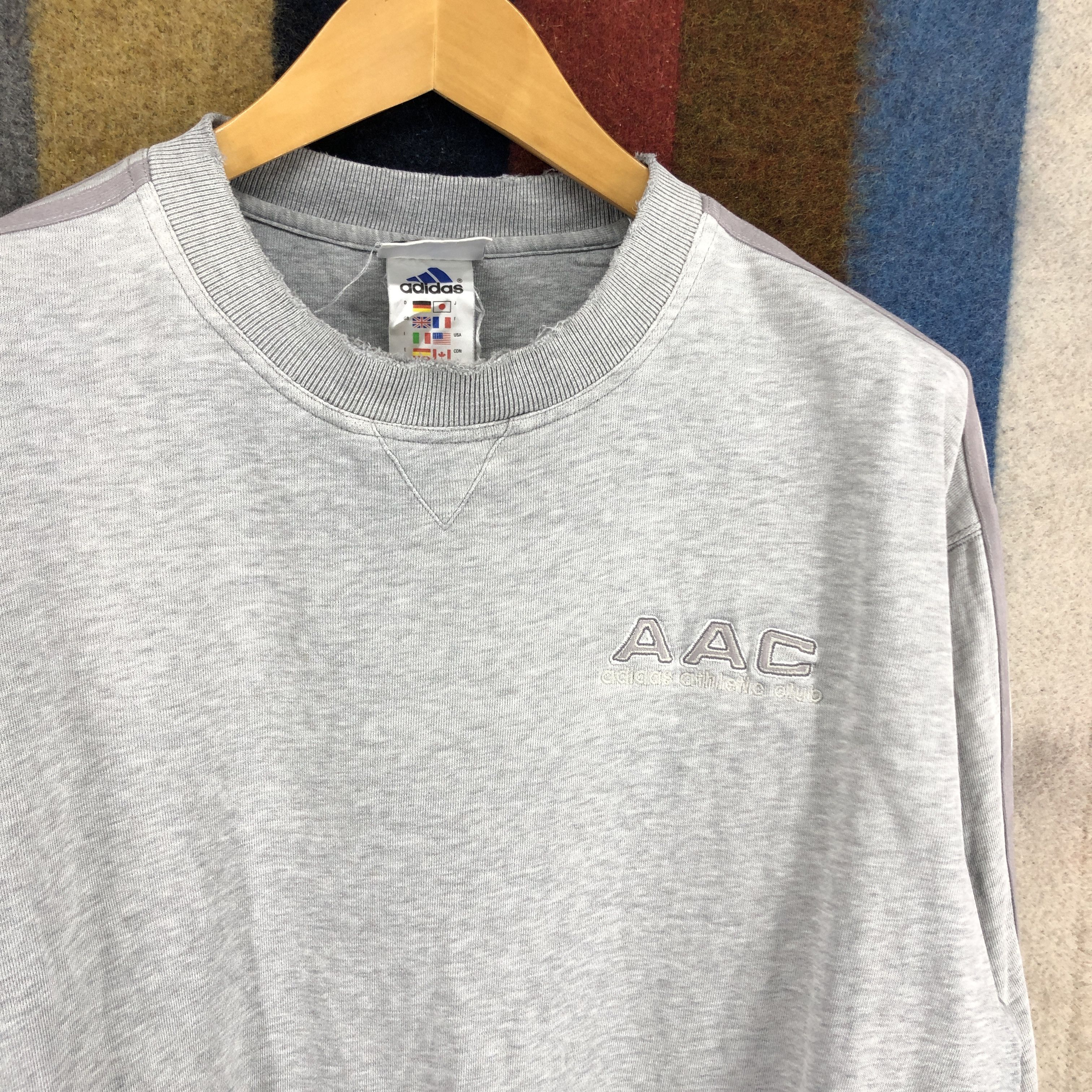 Adidas Y2K Vintage ADIDAS ATHLETIC CLUB Sweatshirt #0399/Q Size US L / EU 52-54 / 3 - 2 Thumbnail
