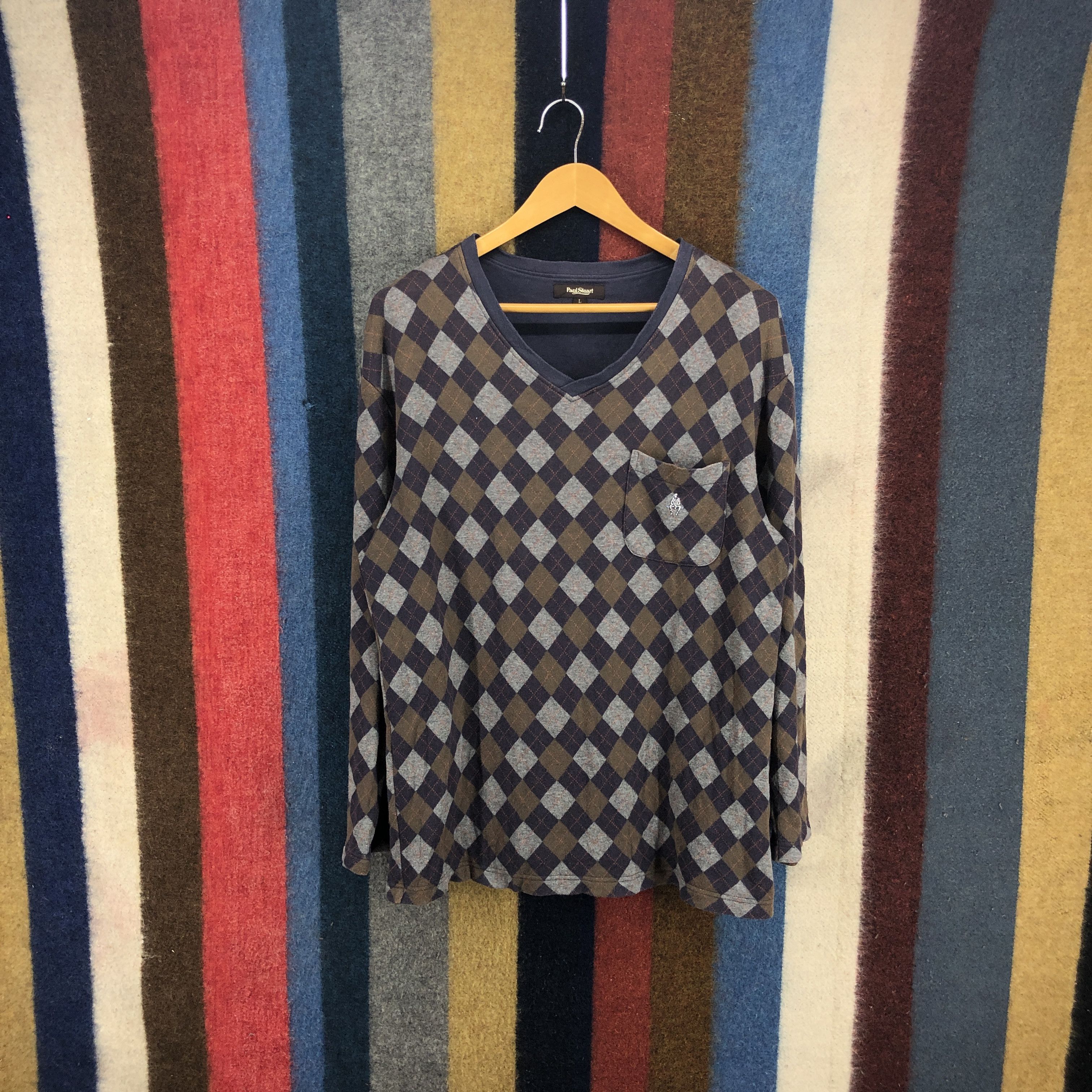 Paul Stuart PAUL STUART Geometry Design Sweatshirt #0263/L Size US M / EU 48-50 / 2 - 1 Thumbnail
