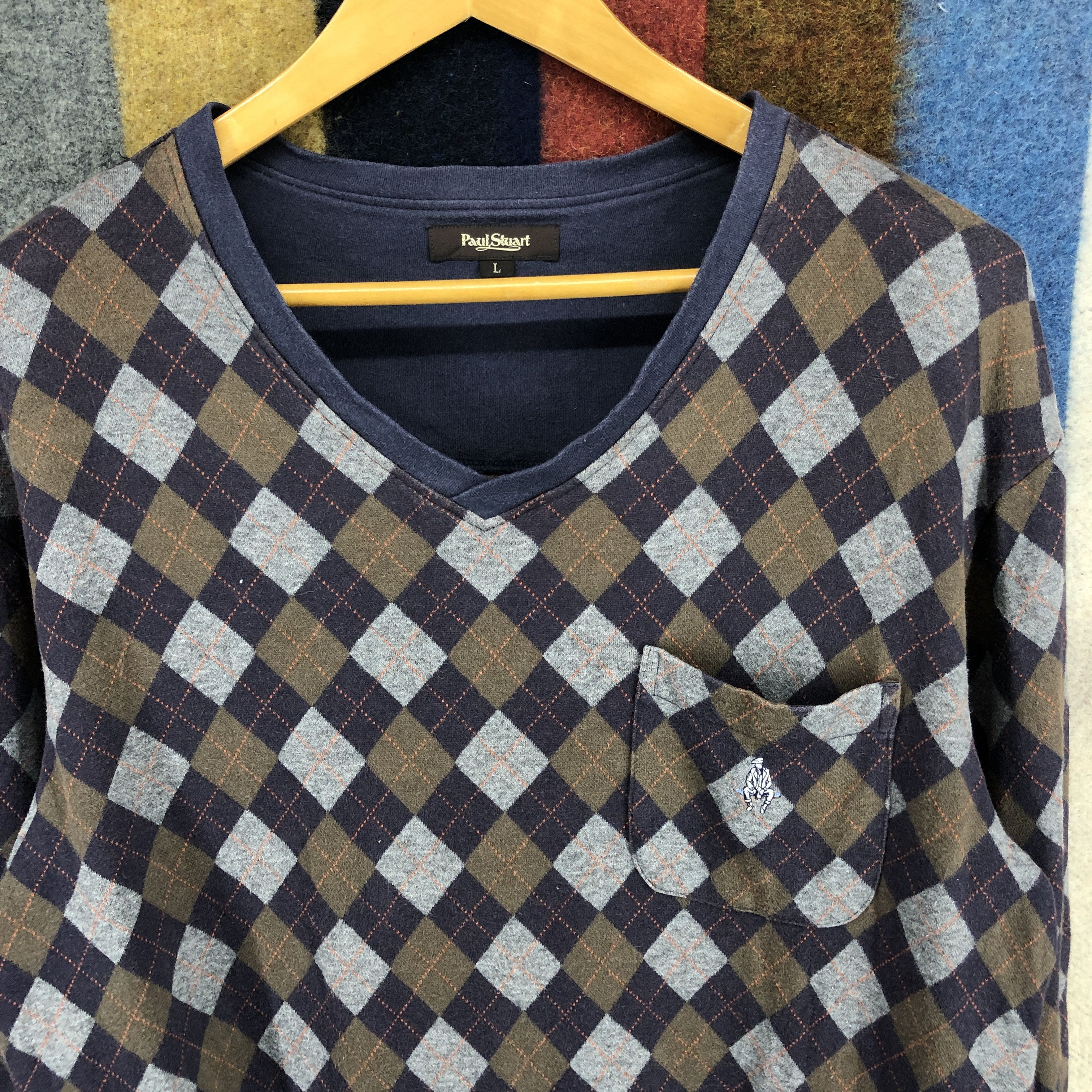 Paul Stuart PAUL STUART Geometry Design Sweatshirt #0263/L Size US M / EU 48-50 / 2 - 2 Thumbnail