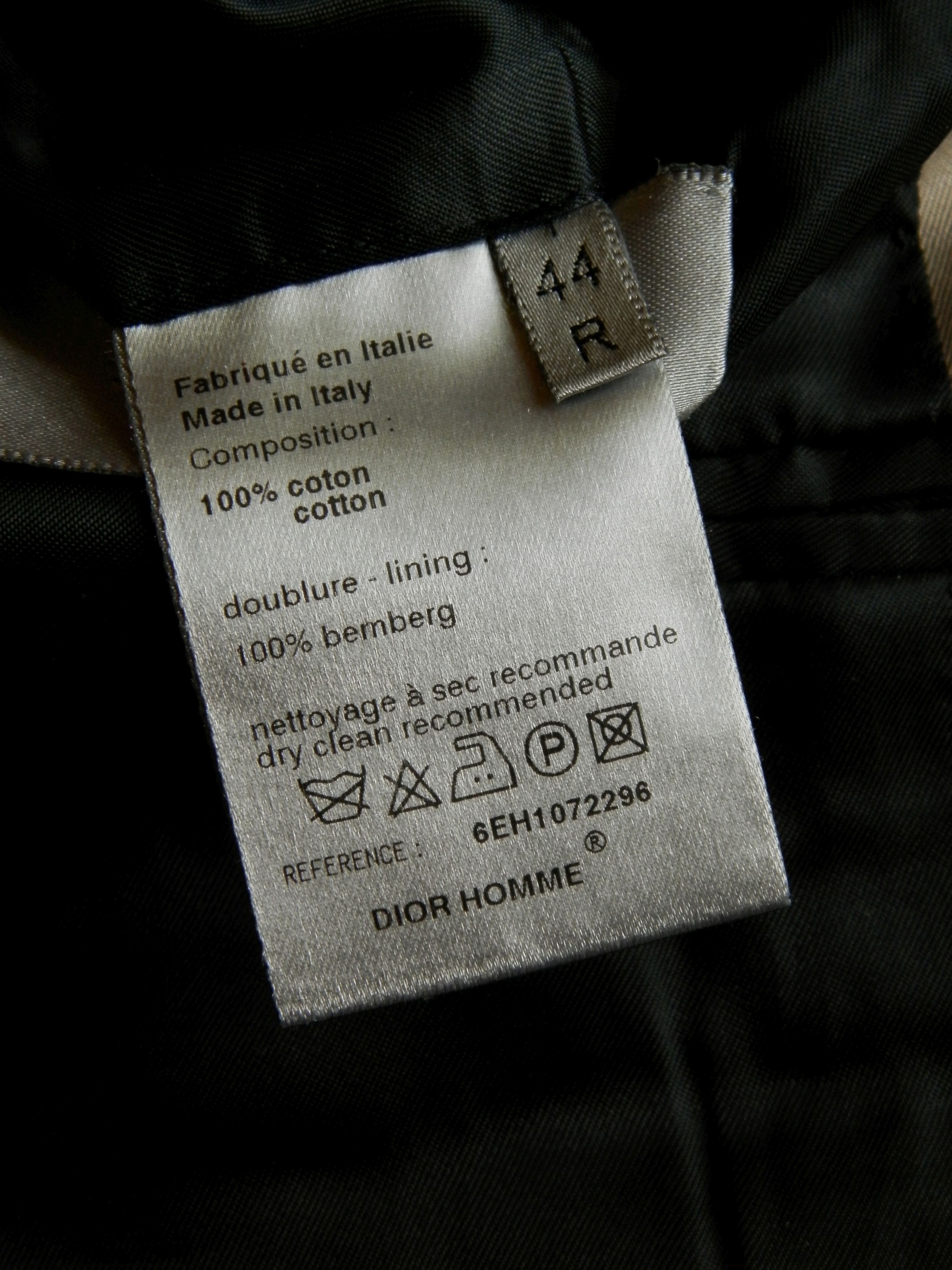Dior × Hedi Slimane Dior cotton single breasted blazer Size 34R - 4 Thumbnail