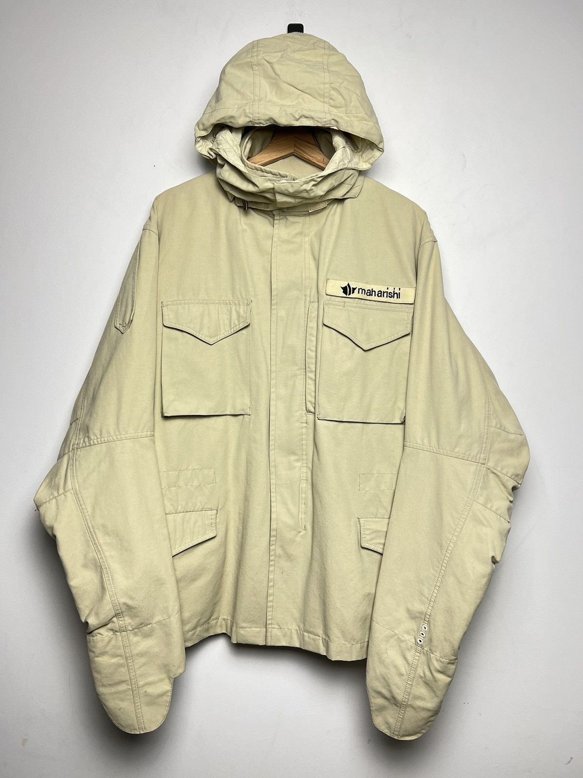 image of Archival Clothing x Maharishi Field Multipocket Jacket Stone Island in Khaki, Men's (Size Large)