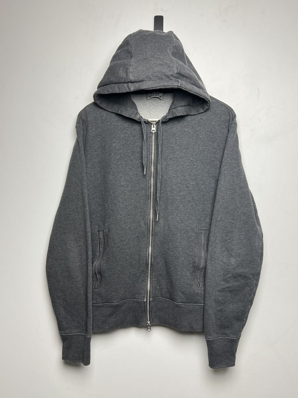 image of Acne Studios Y2K Hoodie Vintage in Washed Gre, Men's (Size Medium)