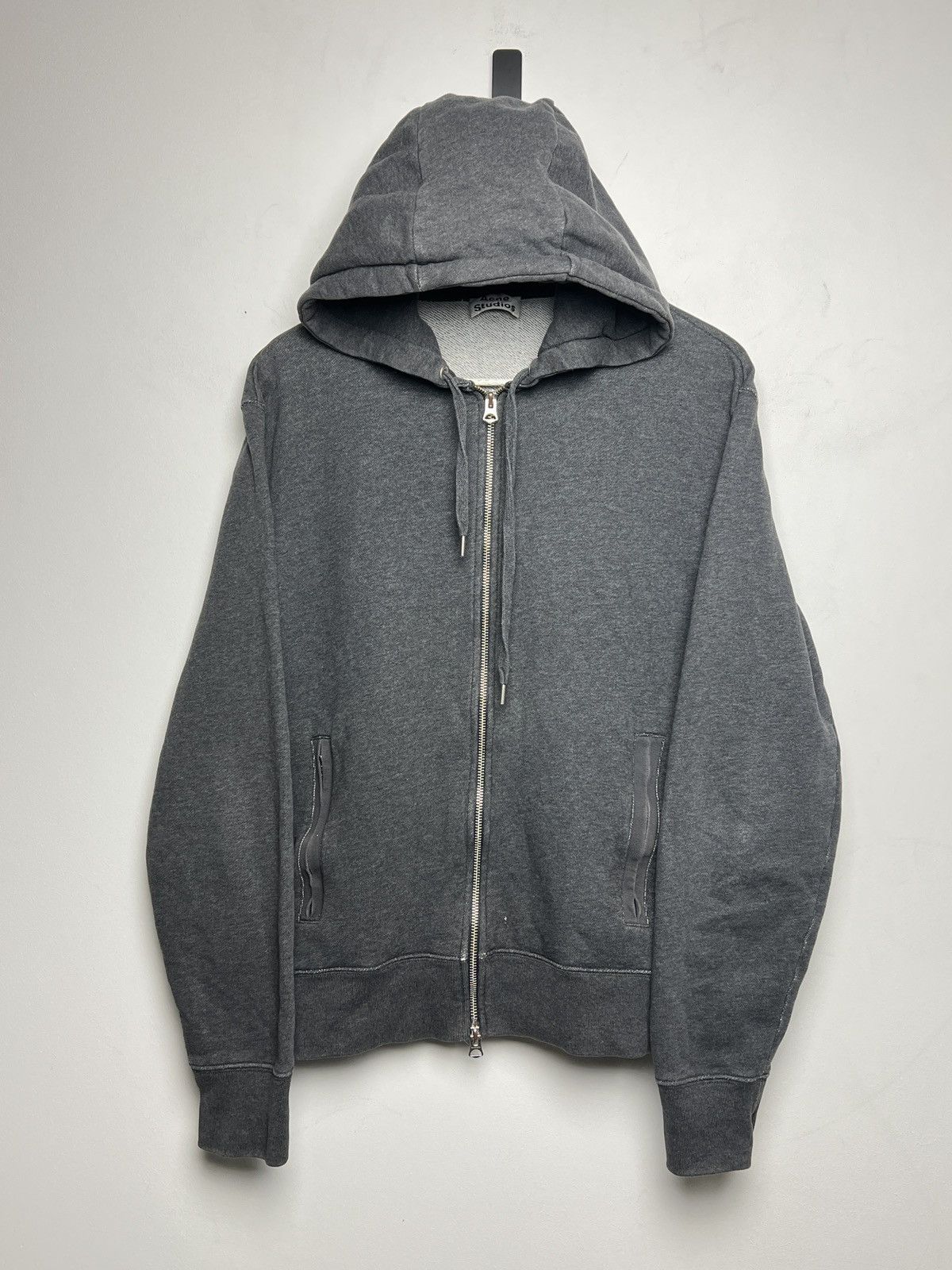 Pre-owned Acne Studios X Vintage Acne Studios Y2k Hoodie Vintage In Washed Gre