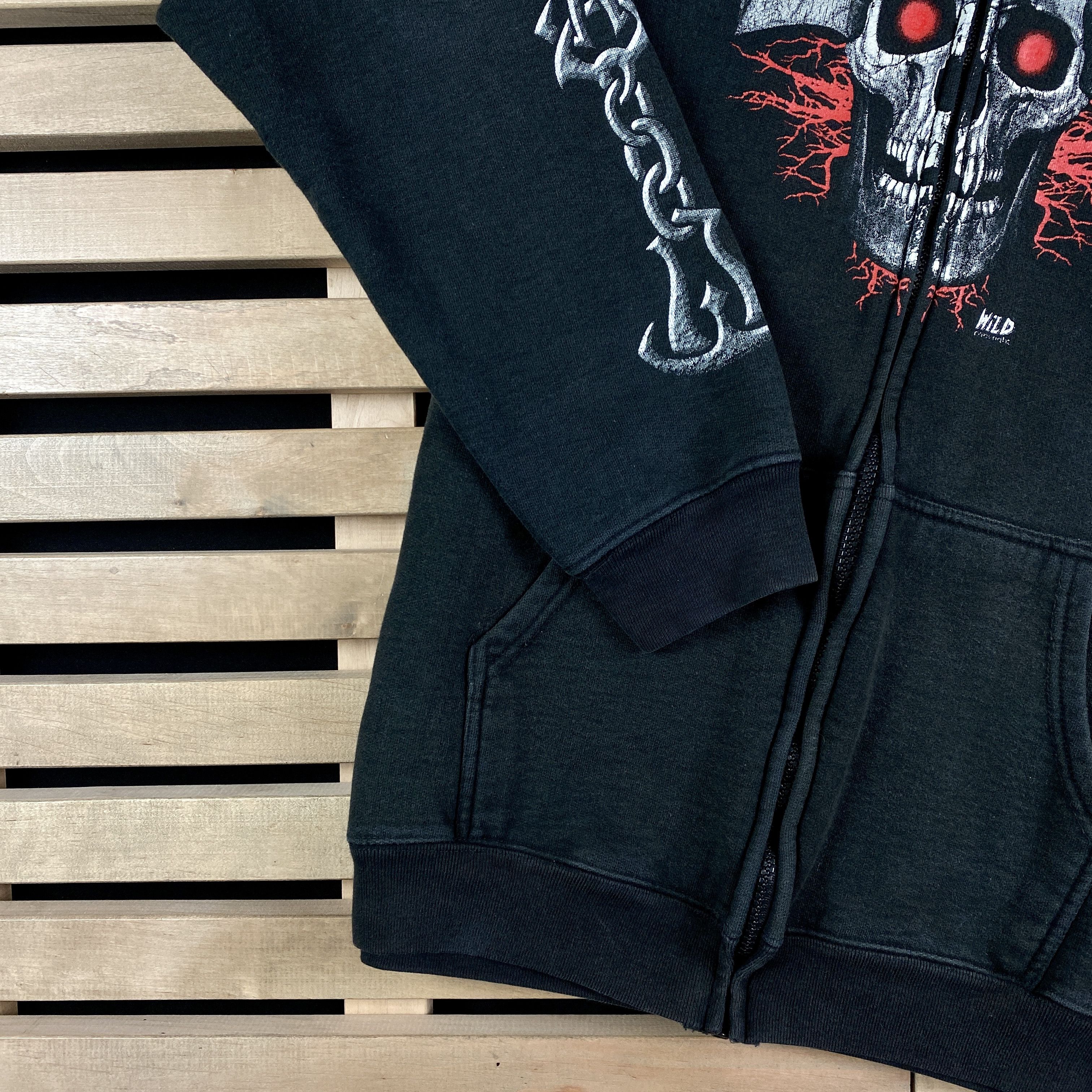 Band Tees × Vintage Mens Hoodies Skulls Rock Band Full Zip Vintage Size M Size US M / EU 48-50 / 2 - 3 Thumbnail