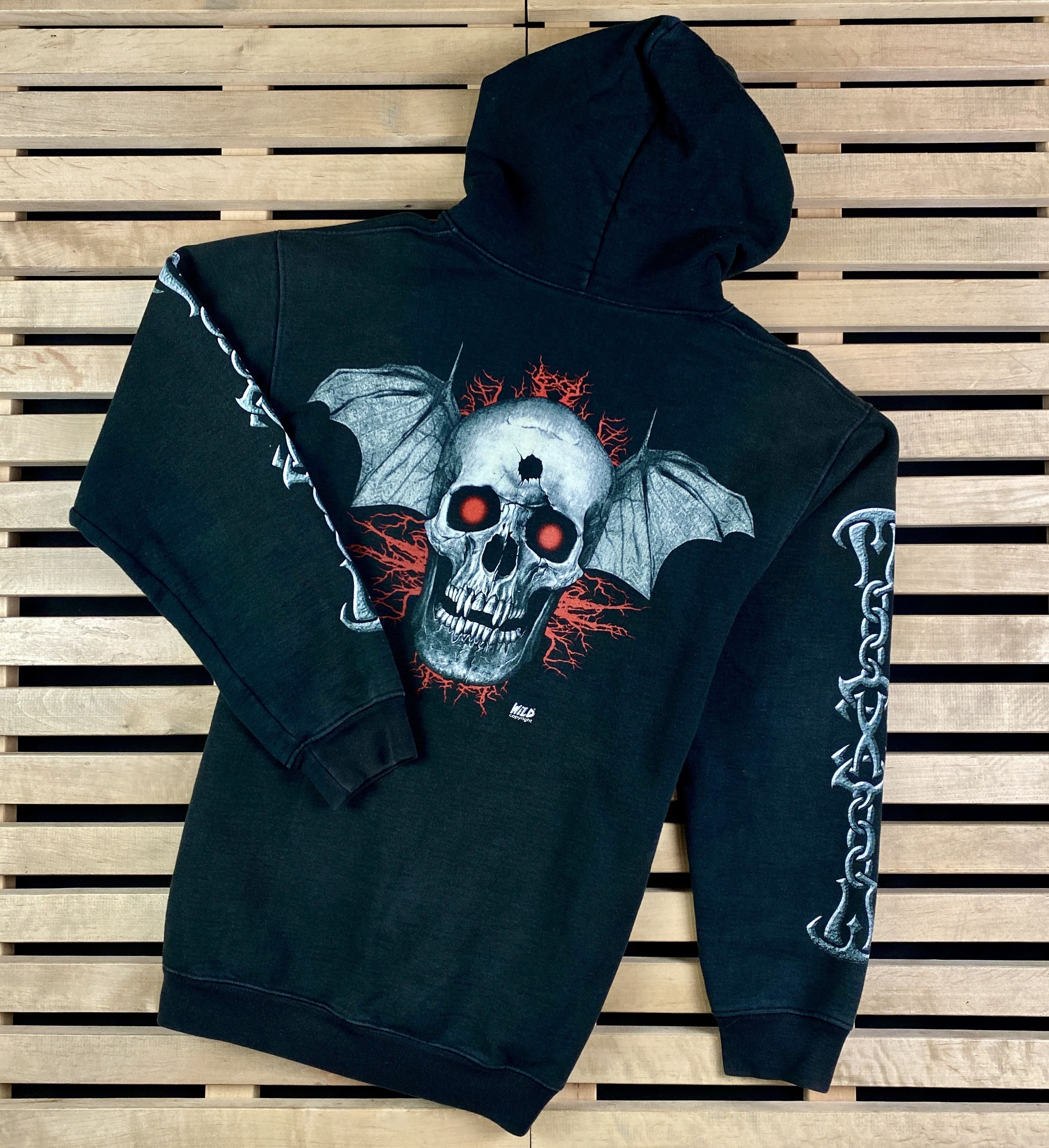 Band Tees × Vintage Mens Hoodies Skulls Rock Band Full Zip Vintage Size M Size US M / EU 48-50 / 2 - 5 Thumbnail