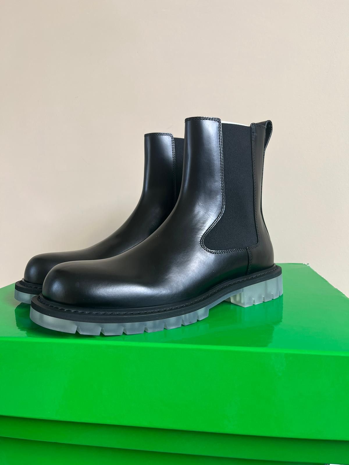 Bottega Veneta Mid Top Leather Boots in Black Color Size US 13 / EU 46 - 7 Thumbnail