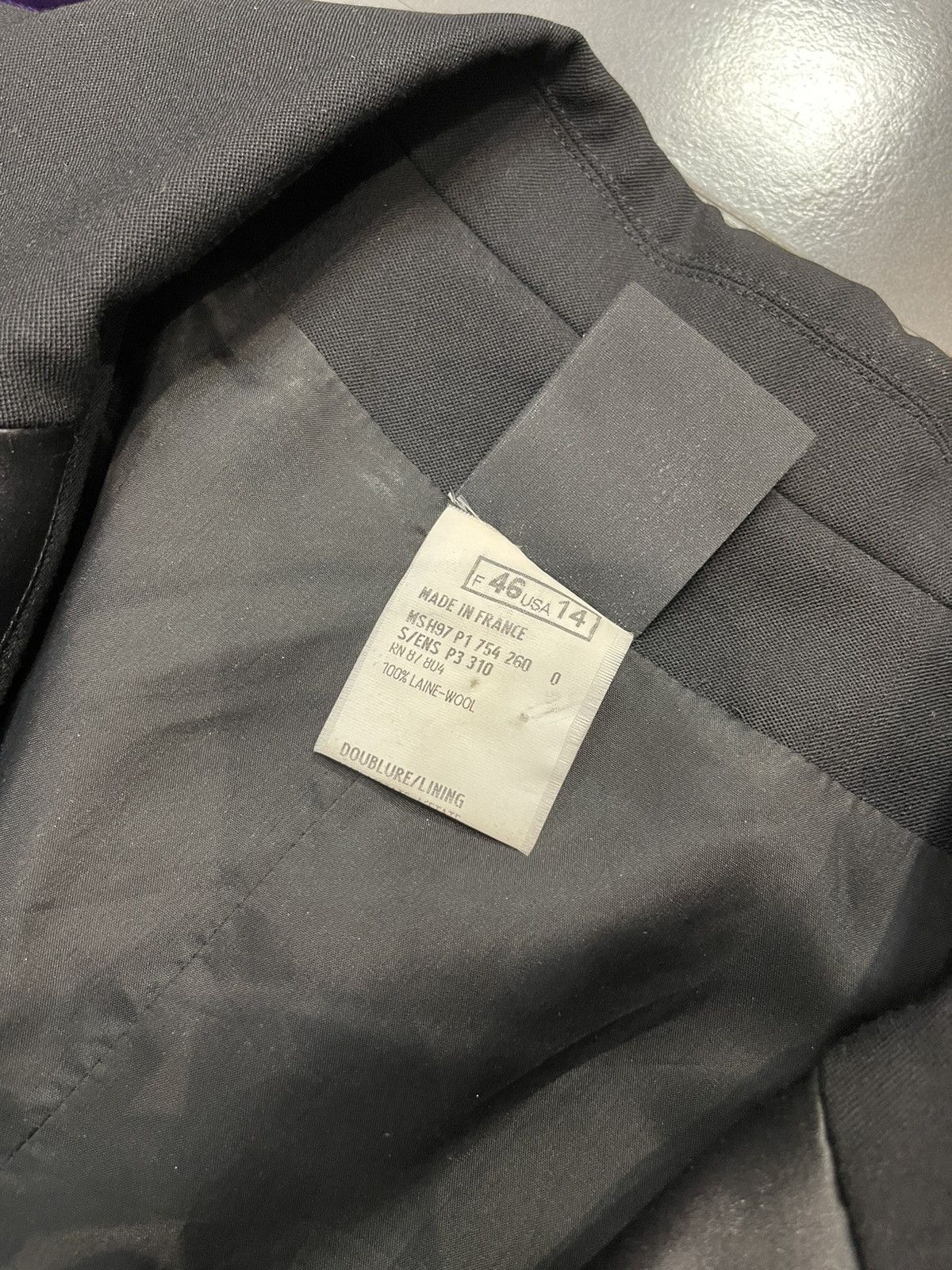 Claude Montana Archive Claude Montana Violet Velour Black Blazer Size XL / US 12-14 / IT 48-50 - 15 Thumbnail
