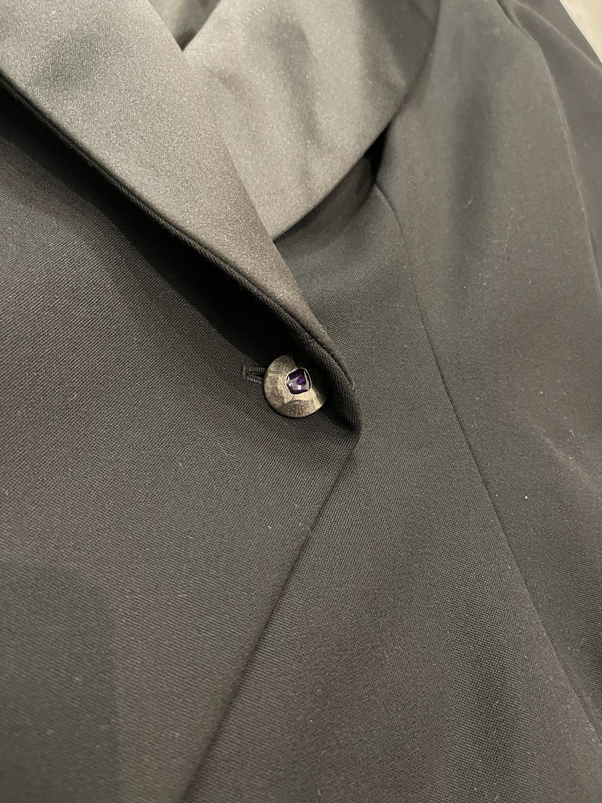 Claude Montana Archive Claude Montana Violet Velour Black Blazer Size XL / US 12-14 / IT 48-50 - 12 Thumbnail