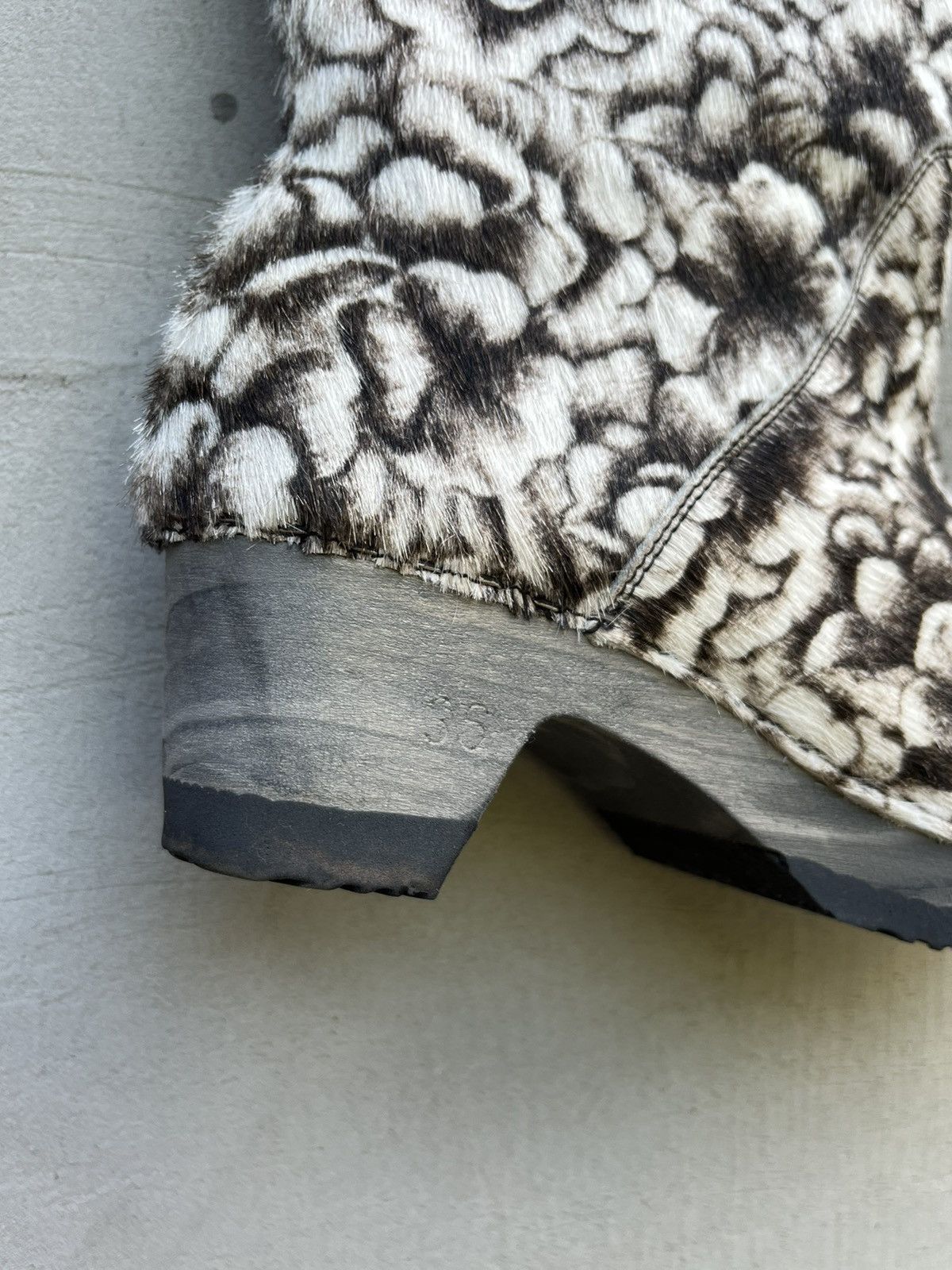 Vintage Amazing Avant Garde Fur Leather Boots Floral y2k Size US 6 / IT 36 - 9 Thumbnail