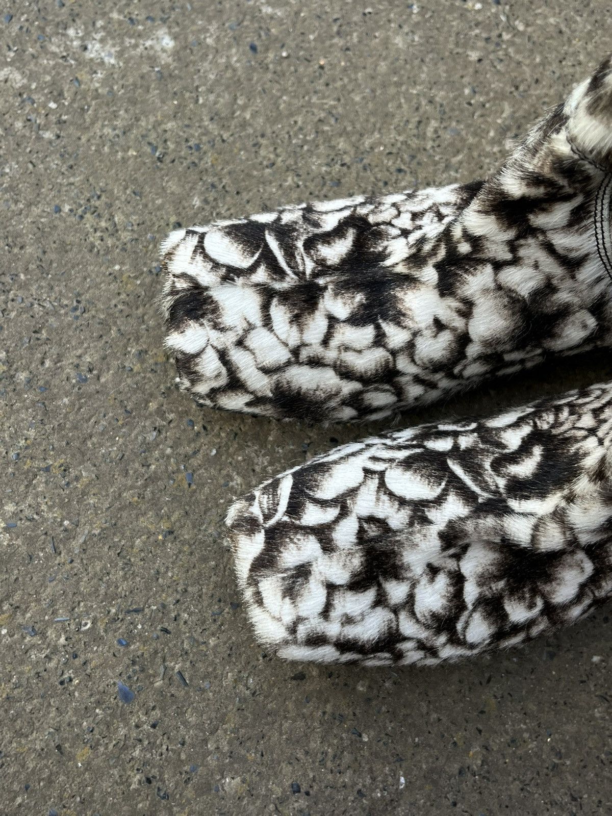 Vintage Amazing Avant Garde Fur Leather Boots Floral y2k Size US 6 / IT 36 - 11 Thumbnail