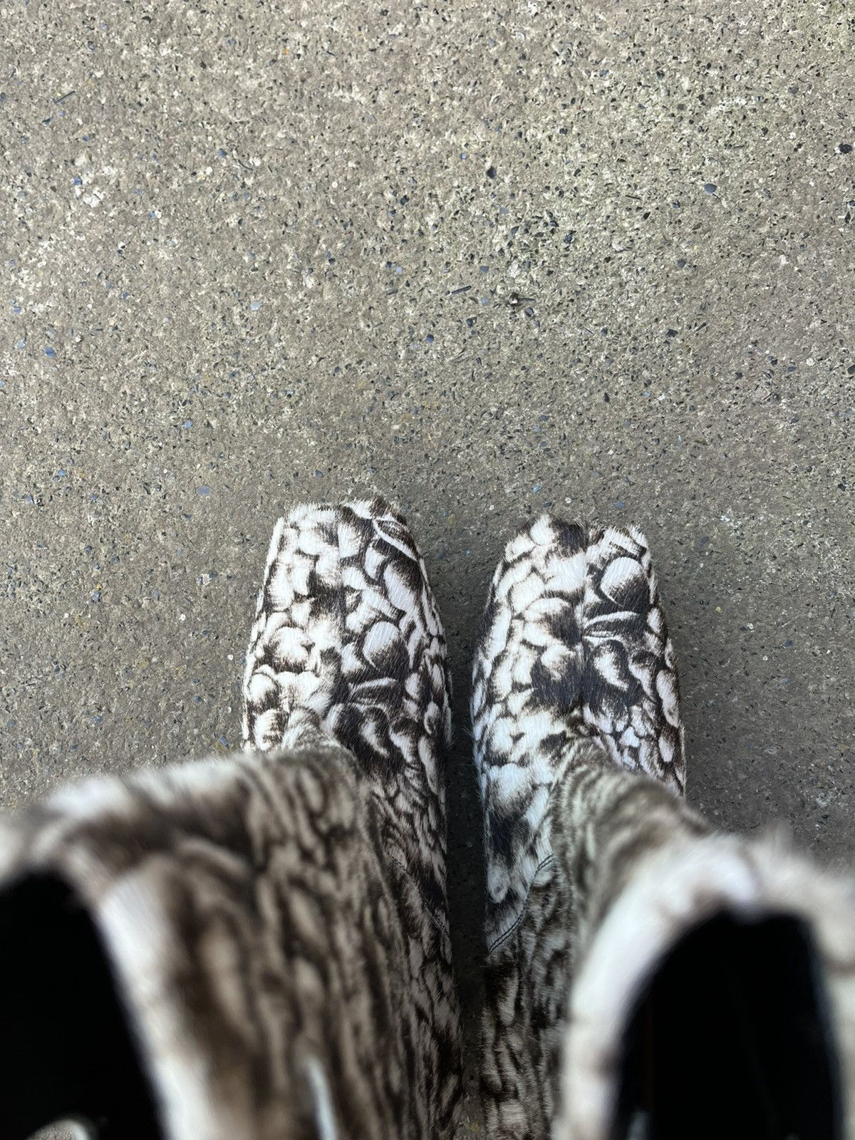 Vintage Amazing Avant Garde Fur Leather Boots Floral y2k Size US 6 / IT 36 - 7 Thumbnail