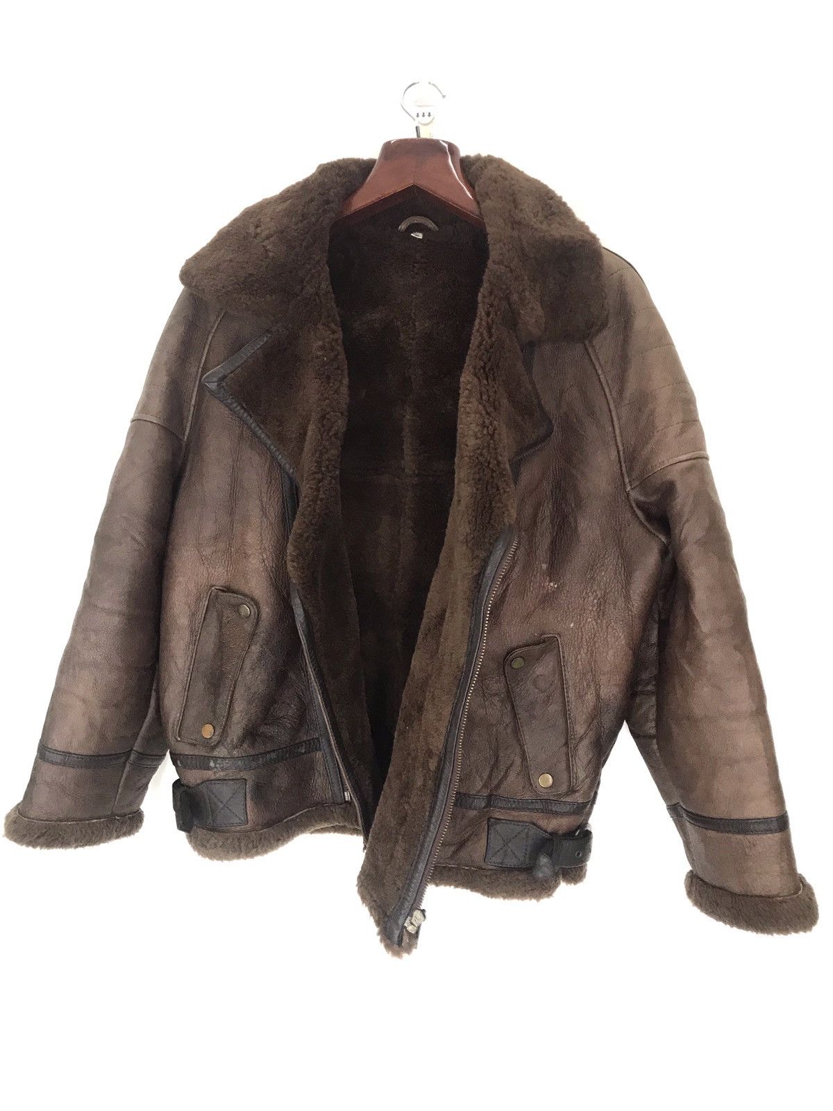 Other Vtg West Coast Double Collar Lambskin fur sherpa jacket B3 Size US M / EU 48-50 / 2 - 2 Thumbnail