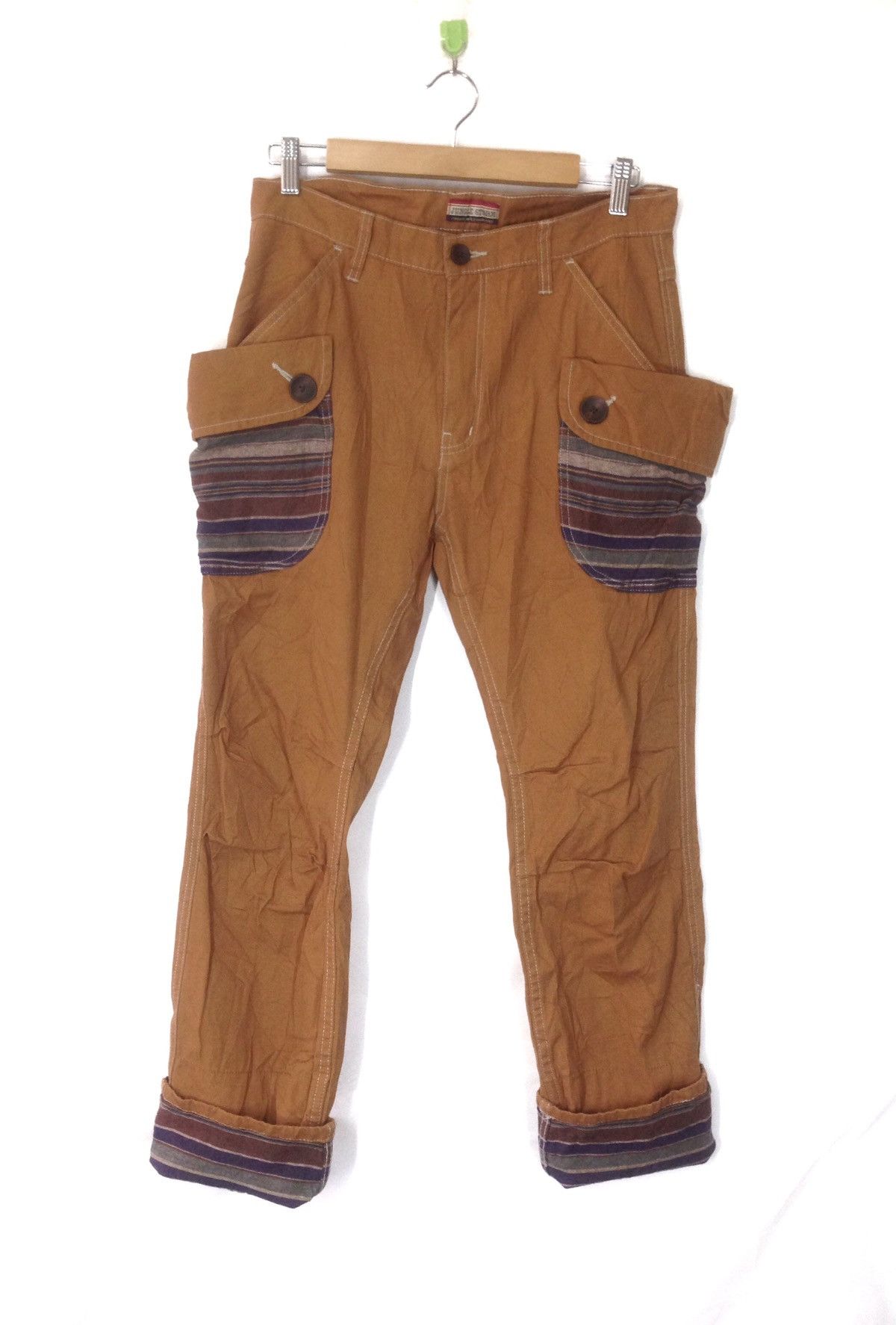 image of Avant Garde Jungle Storm Multipocket Pants Trousers Native American in Browns, Men's (Size 32)