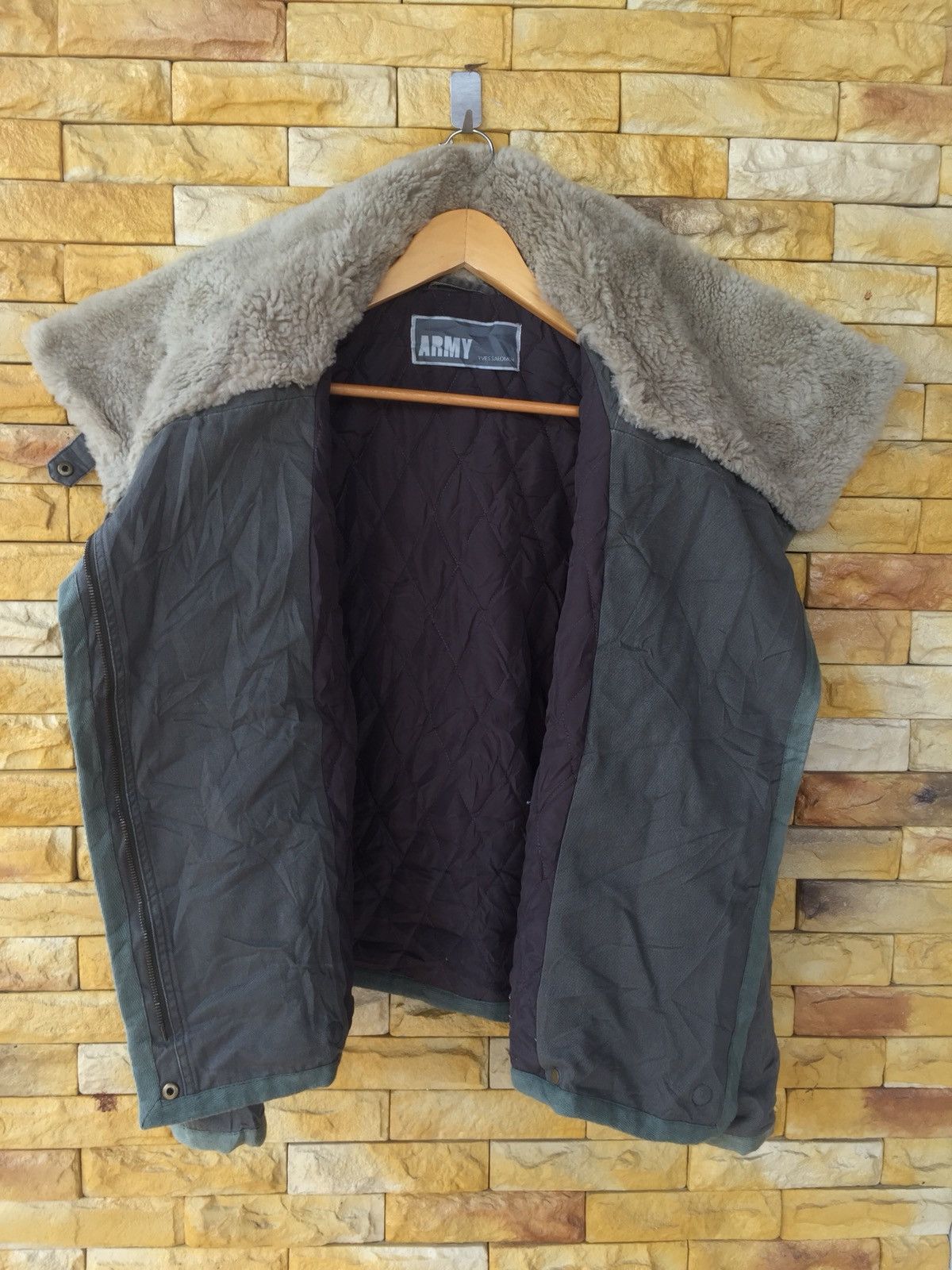 Yves Salomon UN 11007 YVES SALOMON ARMY FUR COLLAR JACKET Size US L / EU 52-54 / 3 - 6 Thumbnail