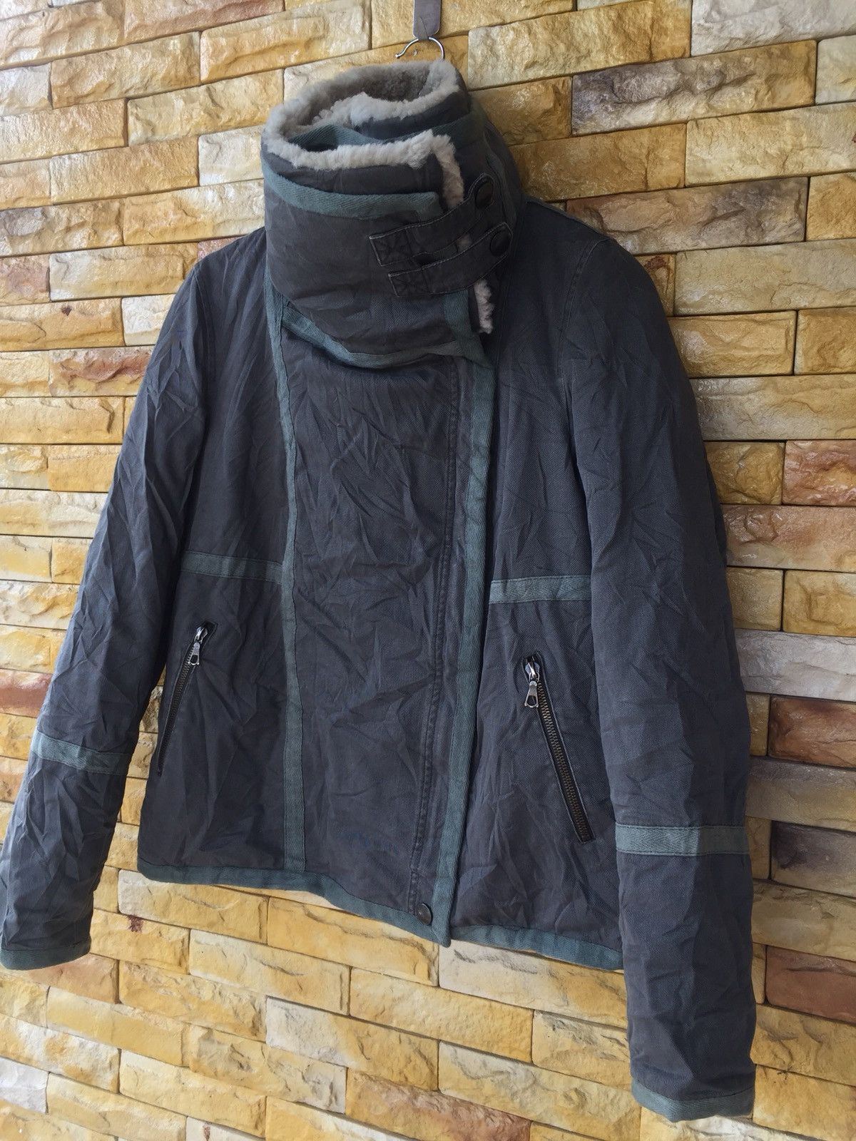Yves Salomon UN 11007 YVES SALOMON ARMY FUR COLLAR JACKET Size US L / EU 52-54 / 3 - 4 Thumbnail