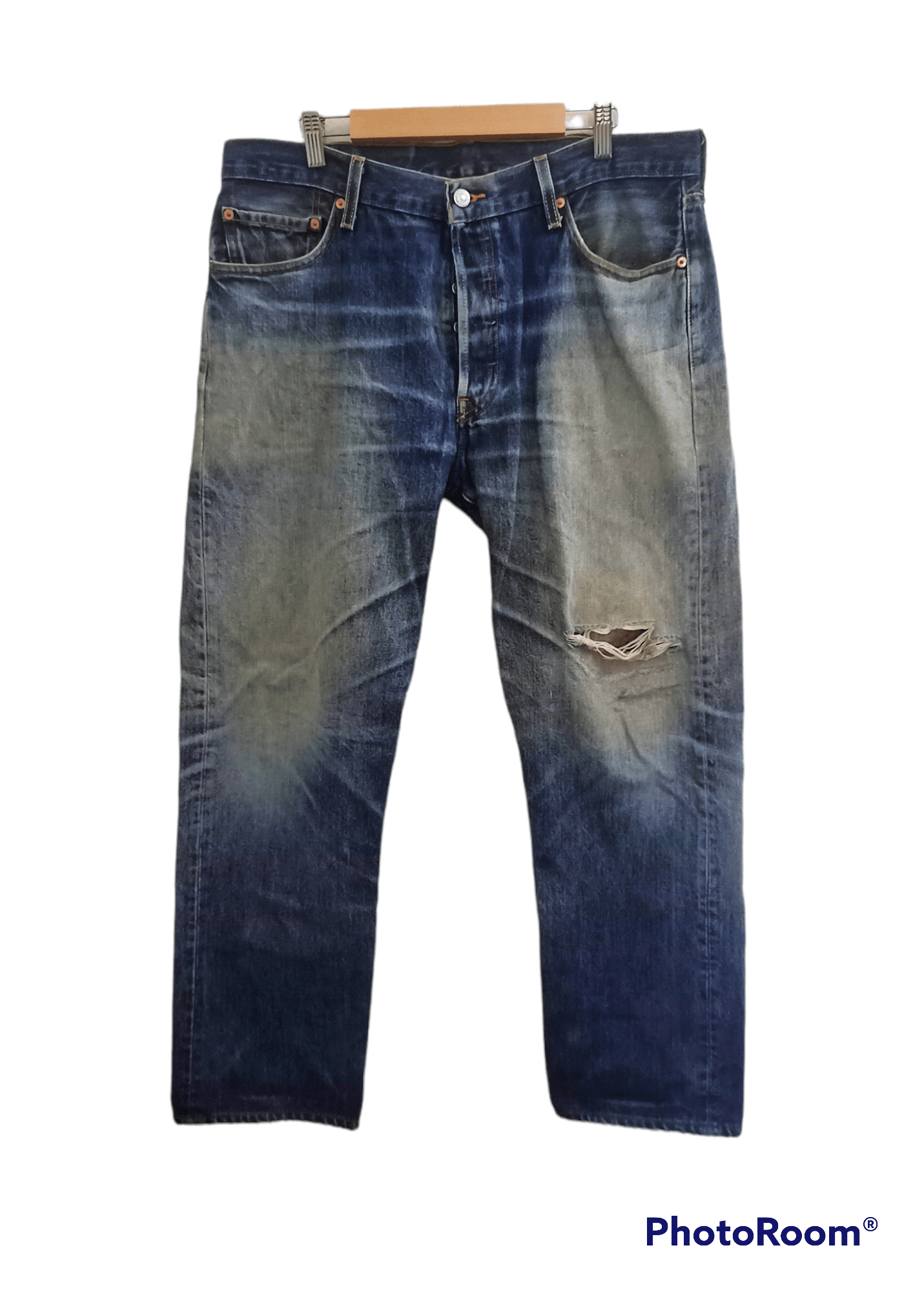 Vintage Levi's 501 Distressed Mud Wash Jeans