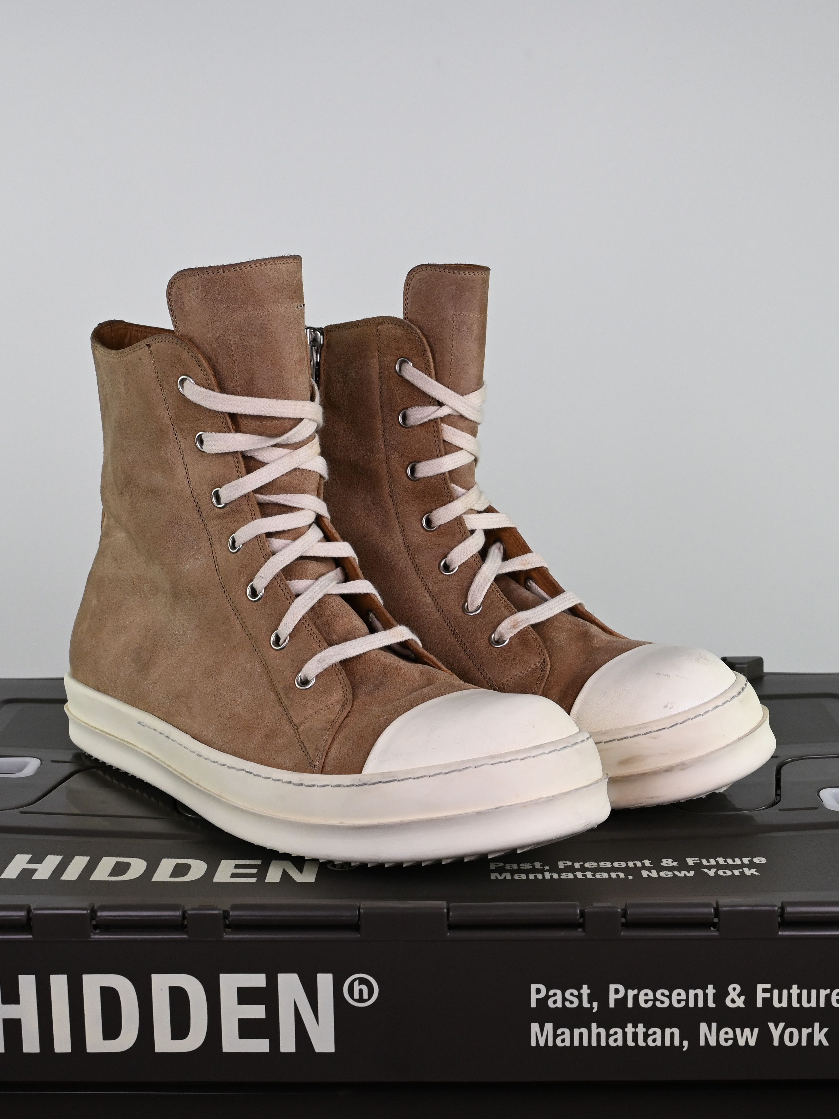 Rick Owens Rick Owens Mainline Brown Suede High Top Ramones - Size 