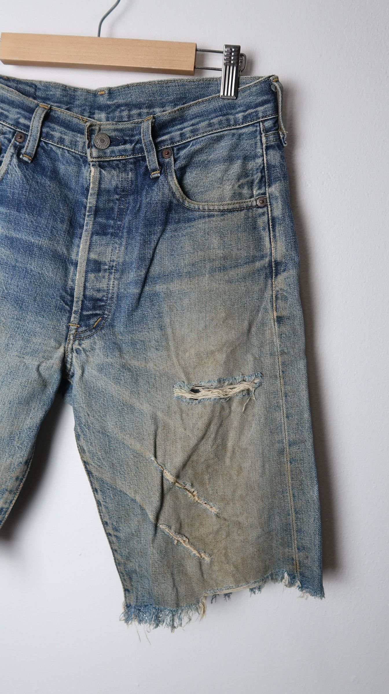 Levi's Vintage Clothing Vintage 90s Levi's 503B Big E Selvage Shorts Jeans Size US 30 / EU 46 - 2 Thumbnail