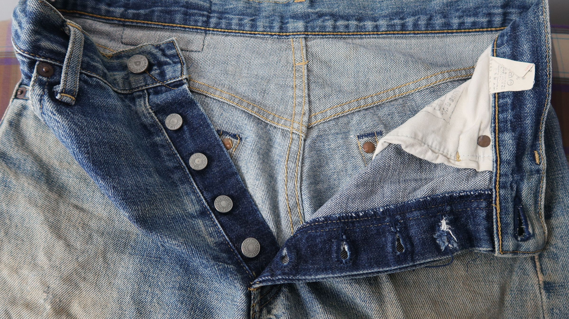 Levi's Vintage Clothing Vintage 90s Levi's 503B Big E Selvage Shorts Jeans Size US 30 / EU 46 - 17 Thumbnail