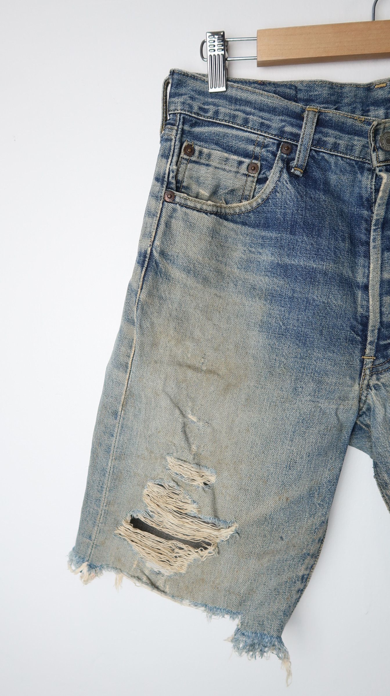 Levi's Vintage Clothing Vintage 90s Levi's 503B Big E Selvage Shorts Jeans Size US 30 / EU 46 - 3 Thumbnail