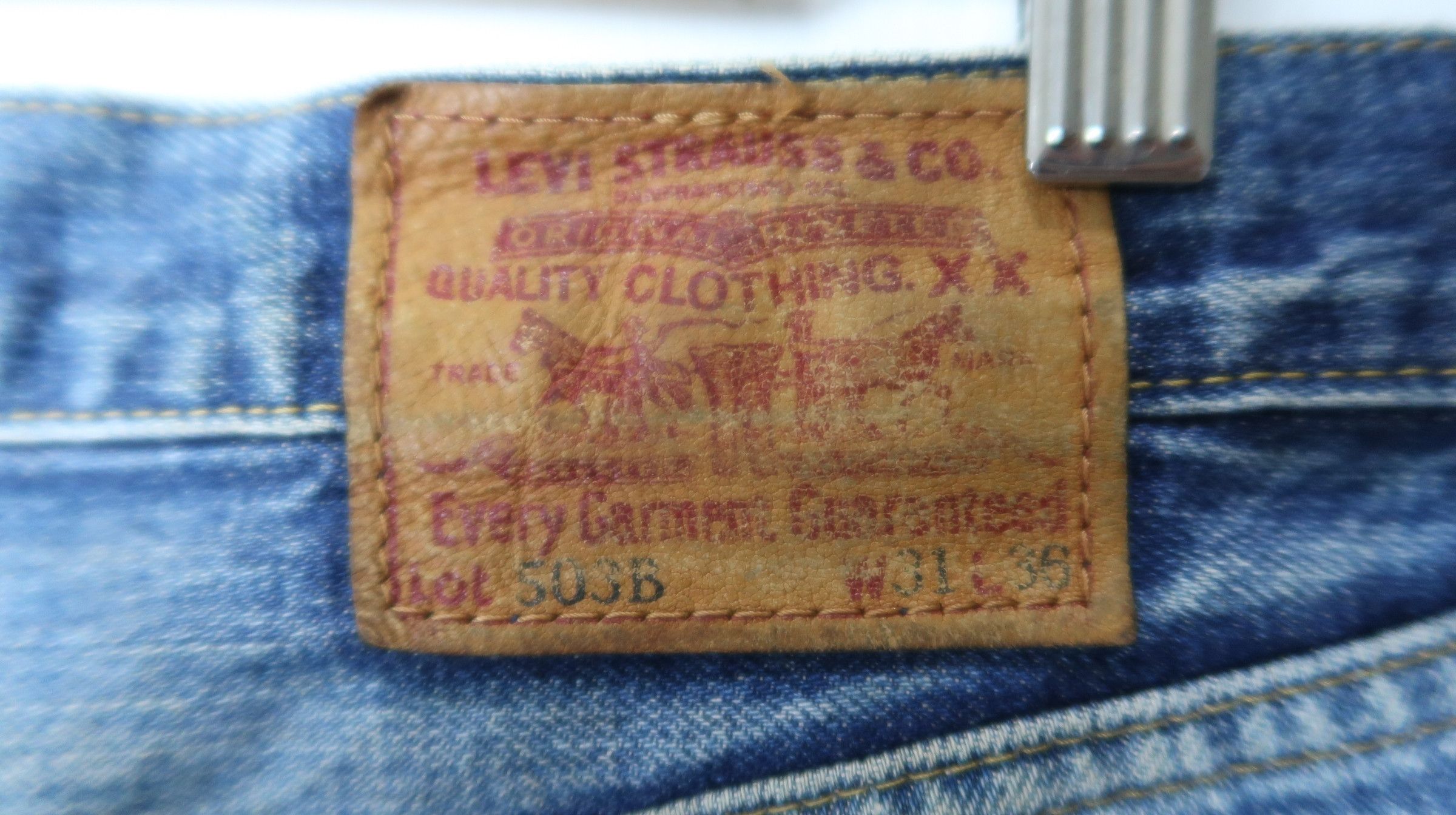 Levi's Vintage Clothing Vintage 90s Levi's 503B Big E Selvage Shorts Jeans Size US 30 / EU 46 - 16 Thumbnail