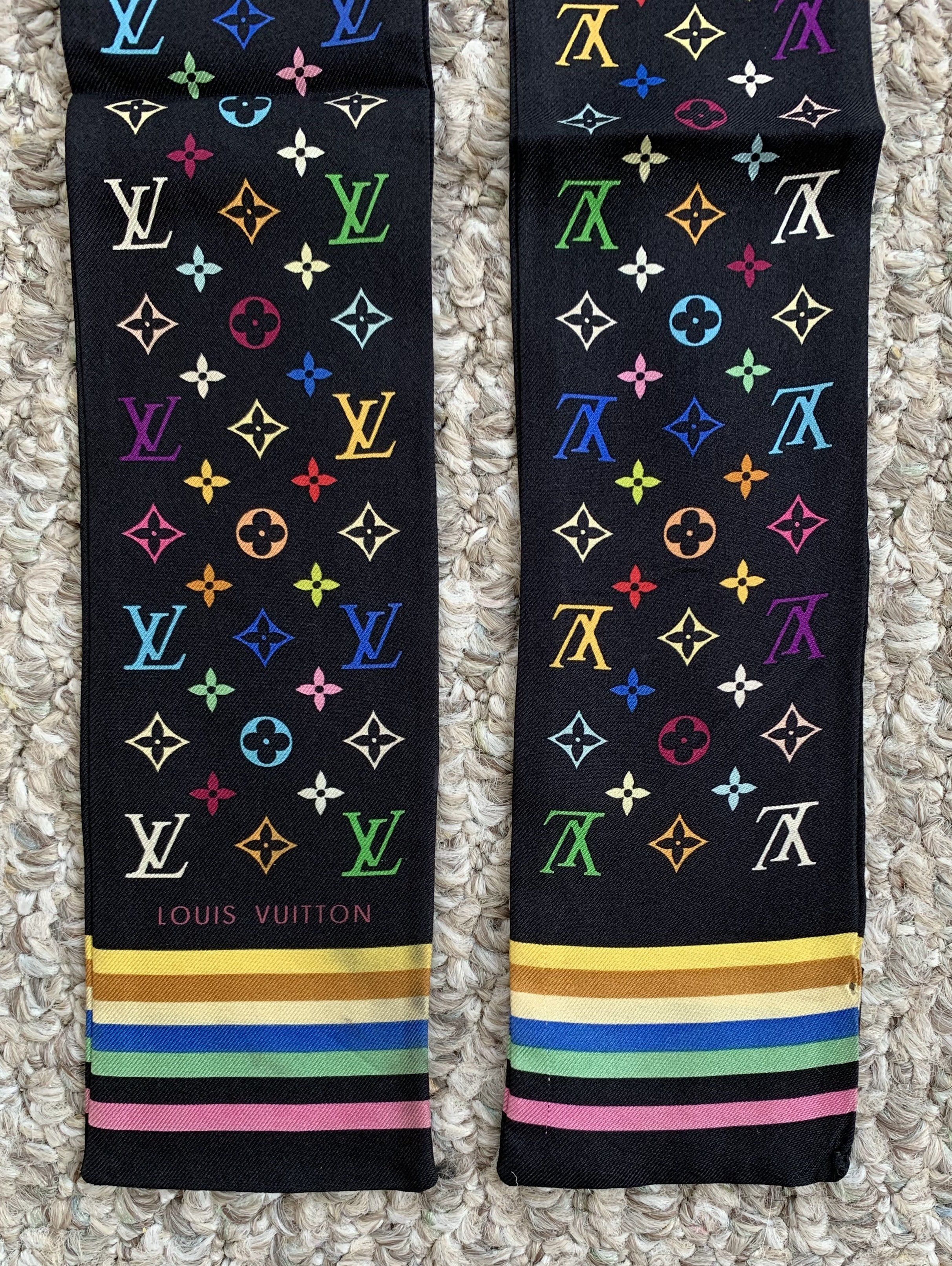Louis Vuitton × Takashi Murakami S/S 2003 Louis Vuitton Murakami Monogram Silk Scarf Size ONE SIZE - 3 Thumbnail