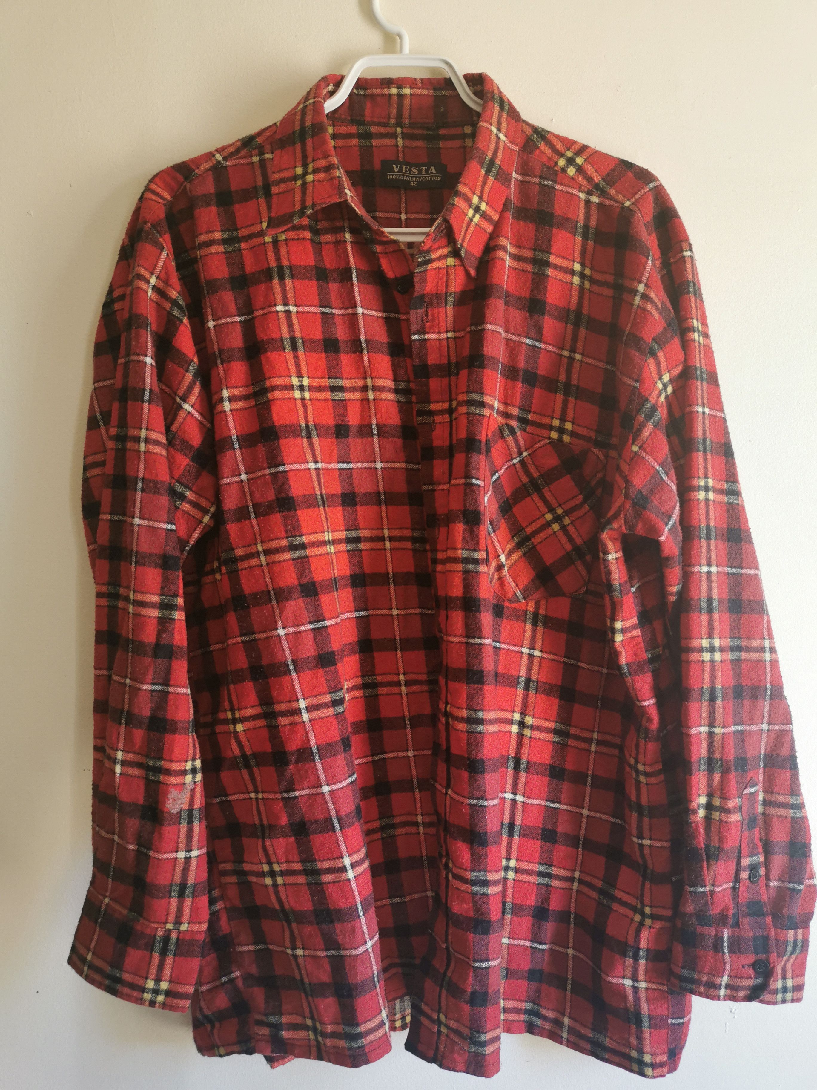 Vintage Vintage plaid button up shirt/plaid/flannel Size US L / EU 52-54 / 3 - 1 Thumbnail