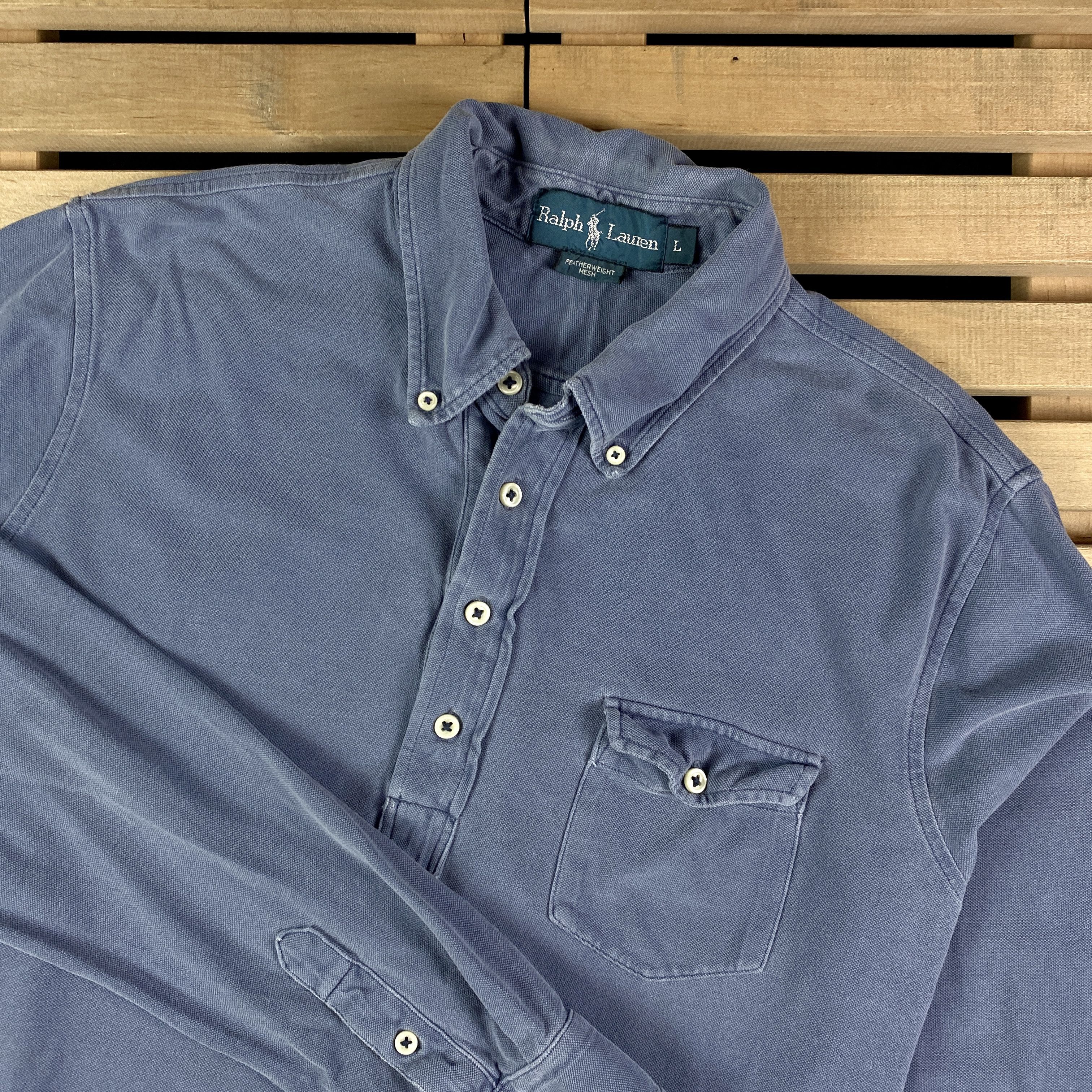 Polo Ralph Lauren × Ralph Lauren × Vintage Mens Polo Long Sleeve Sweatshirt Ralph Lauren Vintage Size L Size US L / EU 52-54 / 3 - 2 Thumbnail